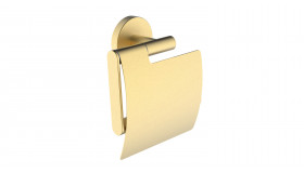 Alonzo toiletrolhouder met klep geborsteld messing 28.8033
