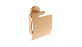 Alonzo toiletrolhouder met klep geborsteld brons koper 28.8035