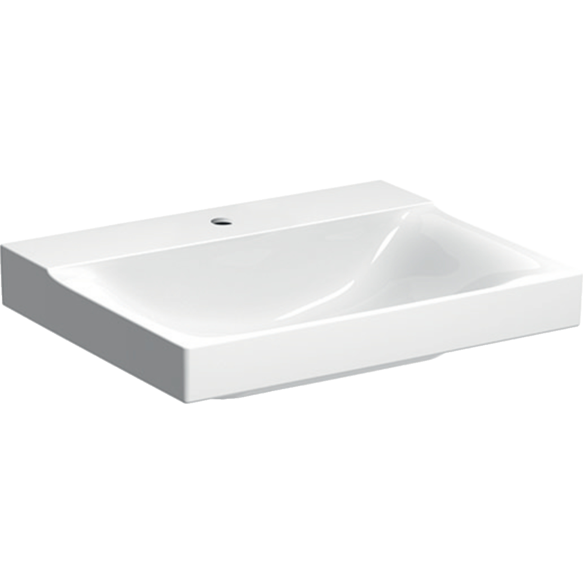 Geberit Xeno2 wastafel 60x48cm m.krgt. z.overl. 500.530.01.1 wit