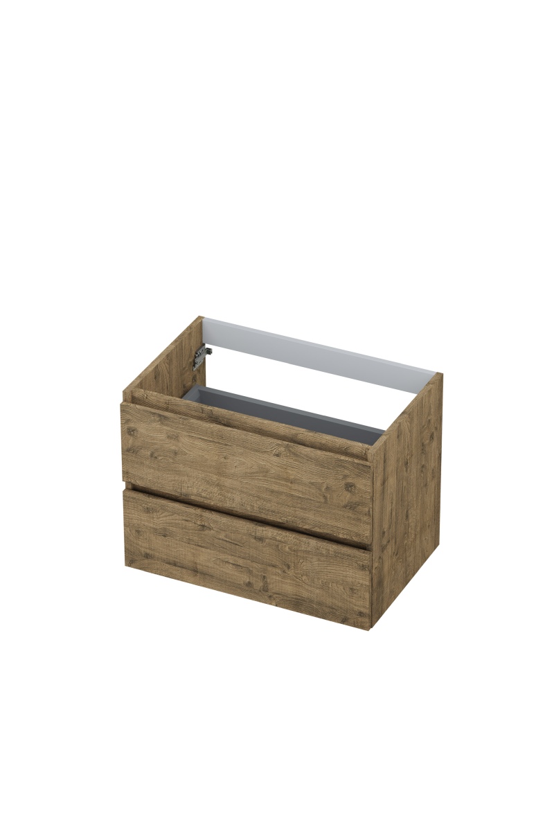 INK onderk. 2 laden greepl. met houten keerlijst 1257113 Naturel eiken H520xB700xD450