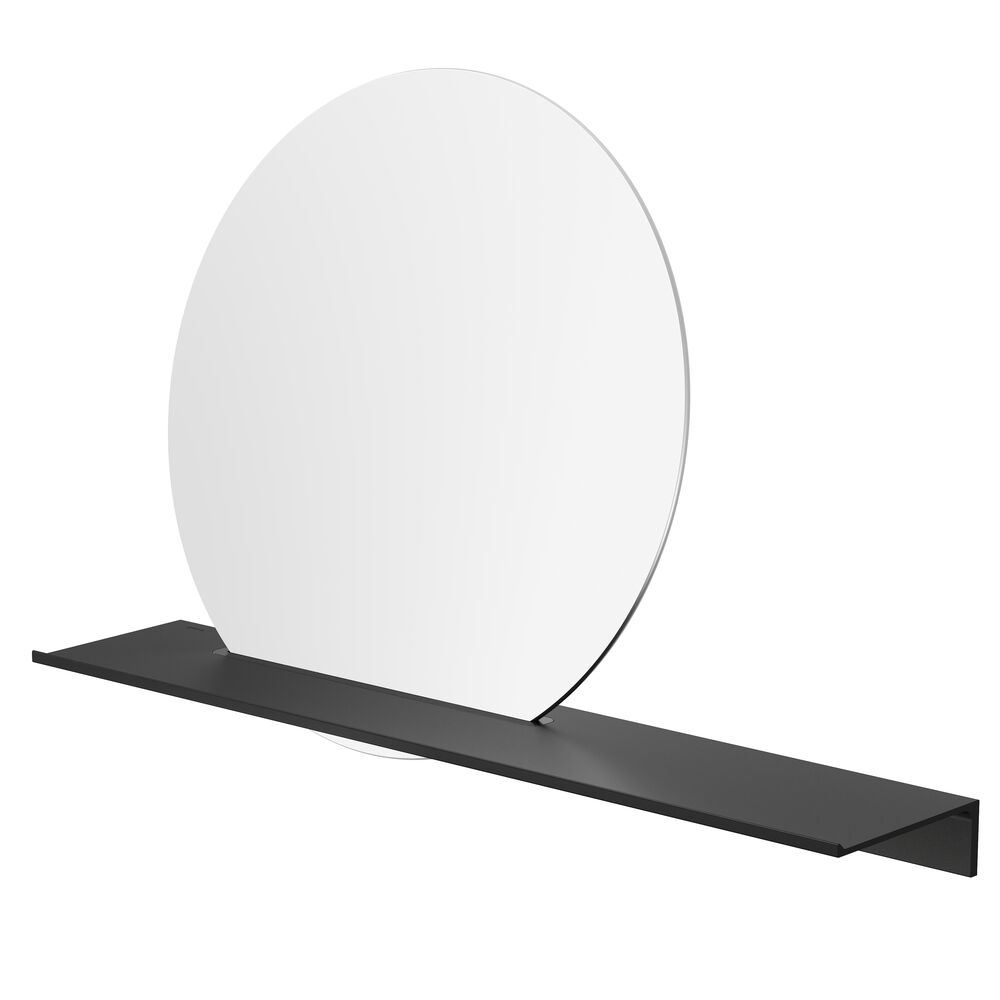Geesa Leev Planchet 60 cm met spiegel Zwart 918224-06-600