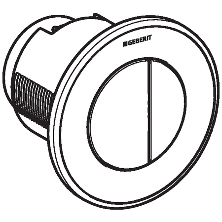 Geberit inbouwdrukker 10 pneumatisch 2 spoeling 116.055.KM.1 chroom / zwart