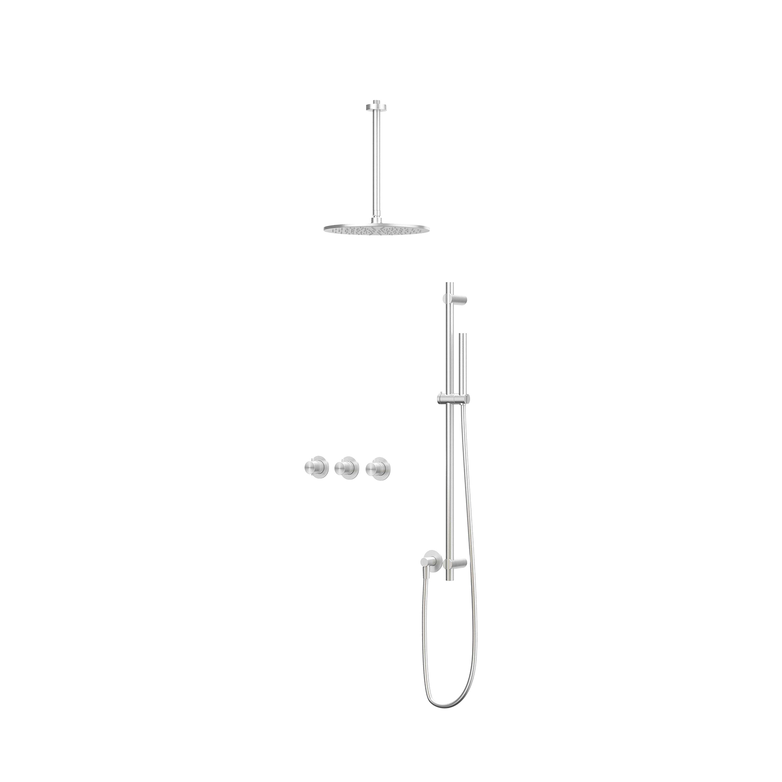 IVY Concord Inbouwset 2 stopkr.  plaf-30 30cm me glijst.  en staafhdd CSC4IXACCB RVS316 gebr.