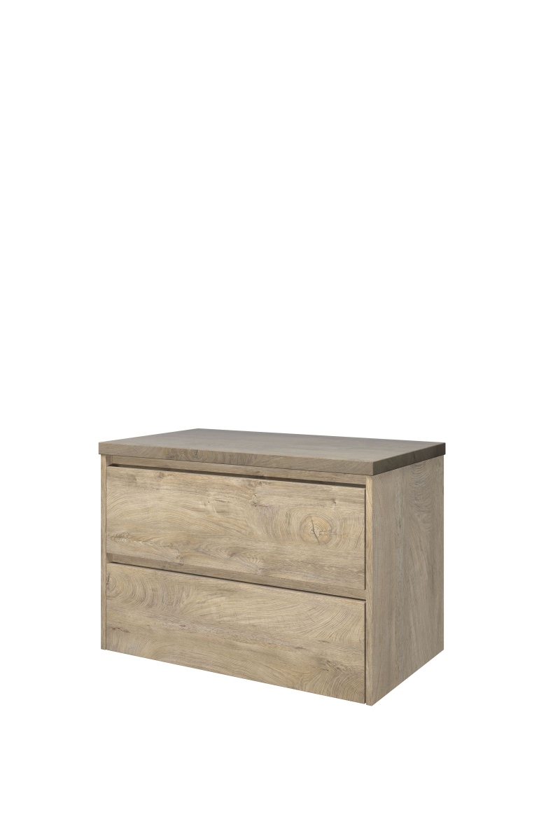 Proline set Top afdekplaat en onderk. sym. DROB80 Raw oak H552xB800xD460