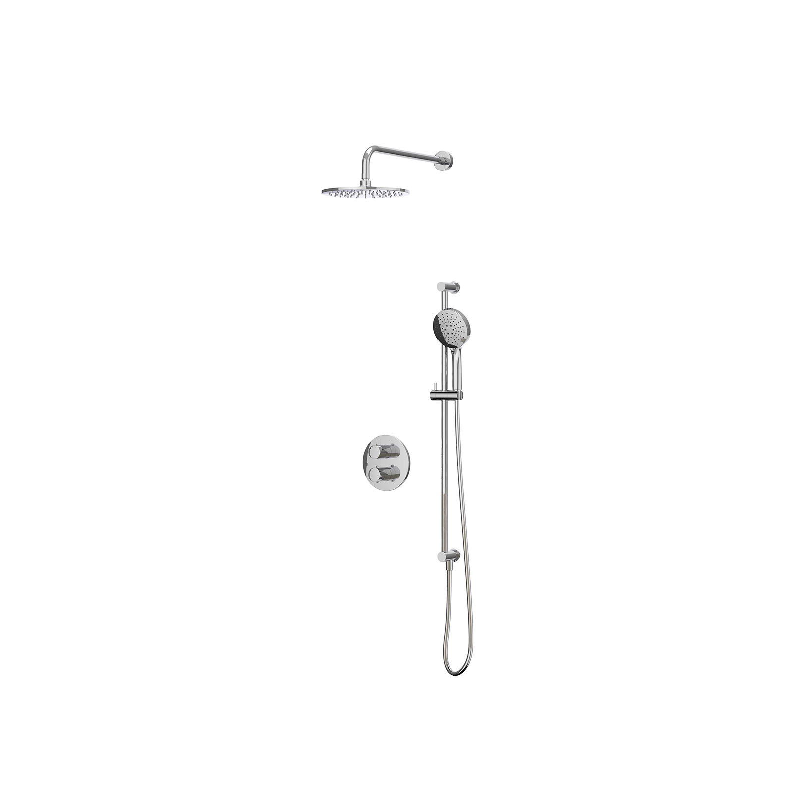 IVY Bond Inbouwset 2-weg w-arm 25cm me glijst. uitlaat en 3-st handd CSB2CRBEAB Chroom