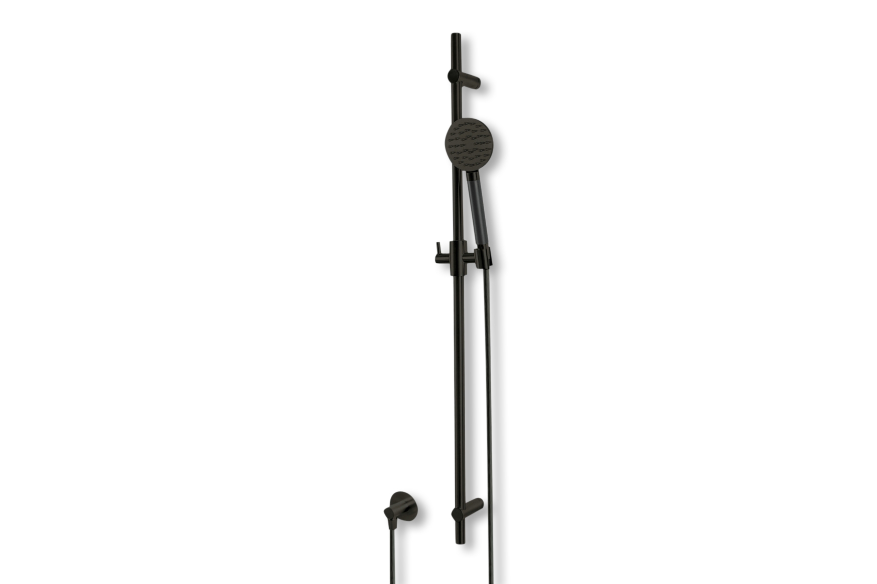 Lagoo Garda glijstang met wanduitlaat handdouche rond en doucheslang G5212MB Matt Black