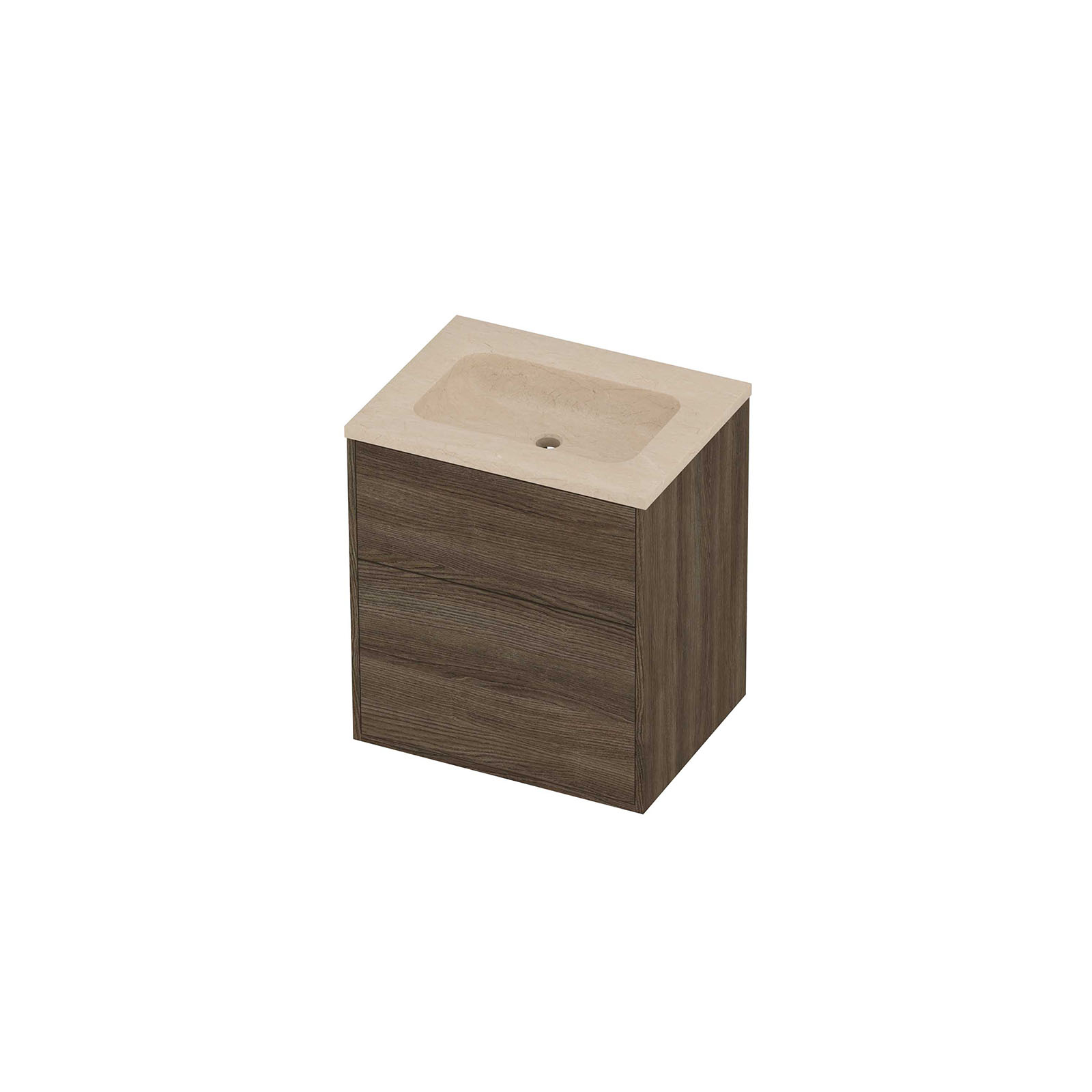 Proline Set hardsteen Elegant wast. z. krgt. en onderk. tbv gr. 2 la a-sym. in kader RSSH600VO Sand stone/Vital oak 60x46x67