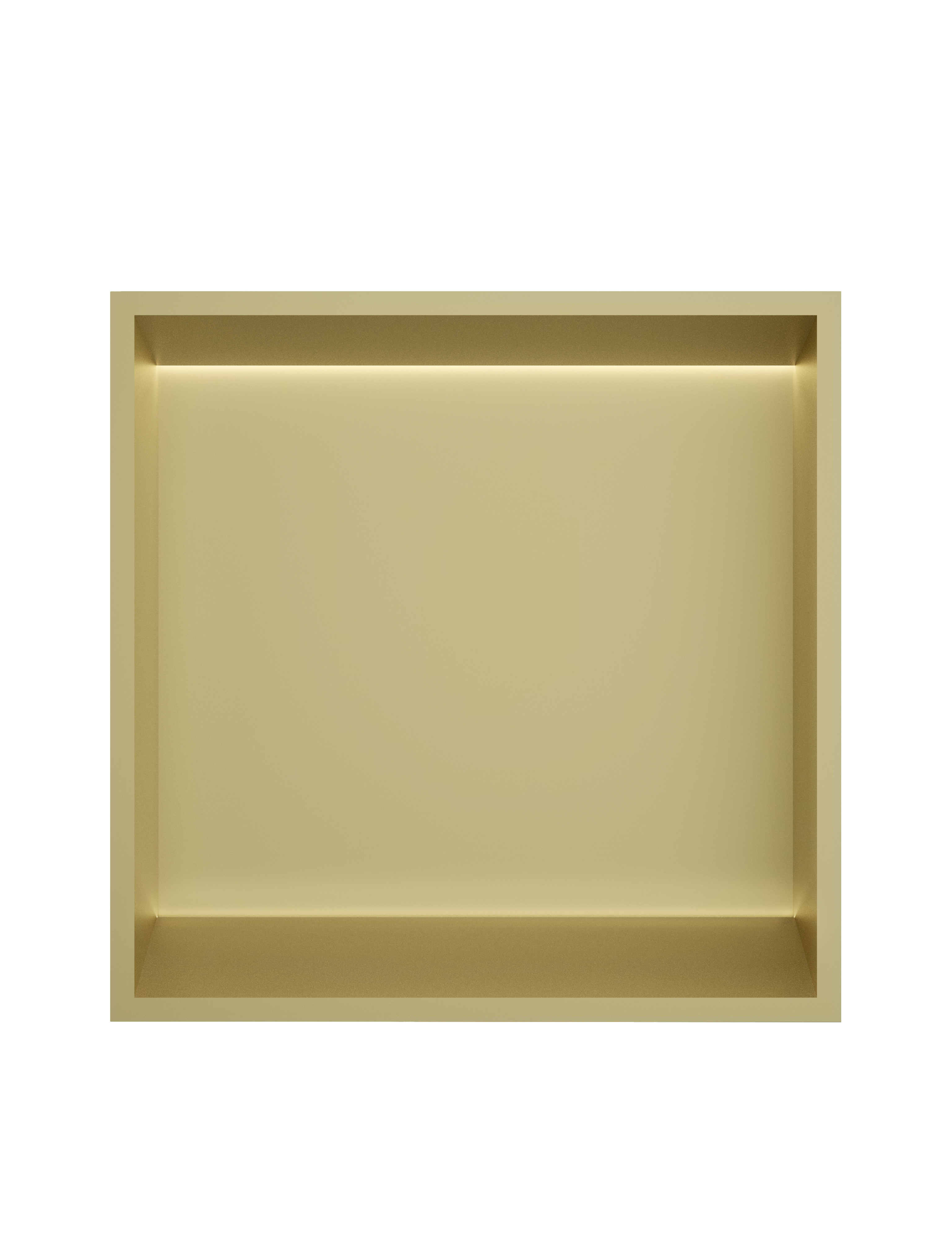 Hotbath More inbouwbox of inbouwnis 30x30x10cm with LED IP44 BOX030LBBP Geborsteld messing PVD
