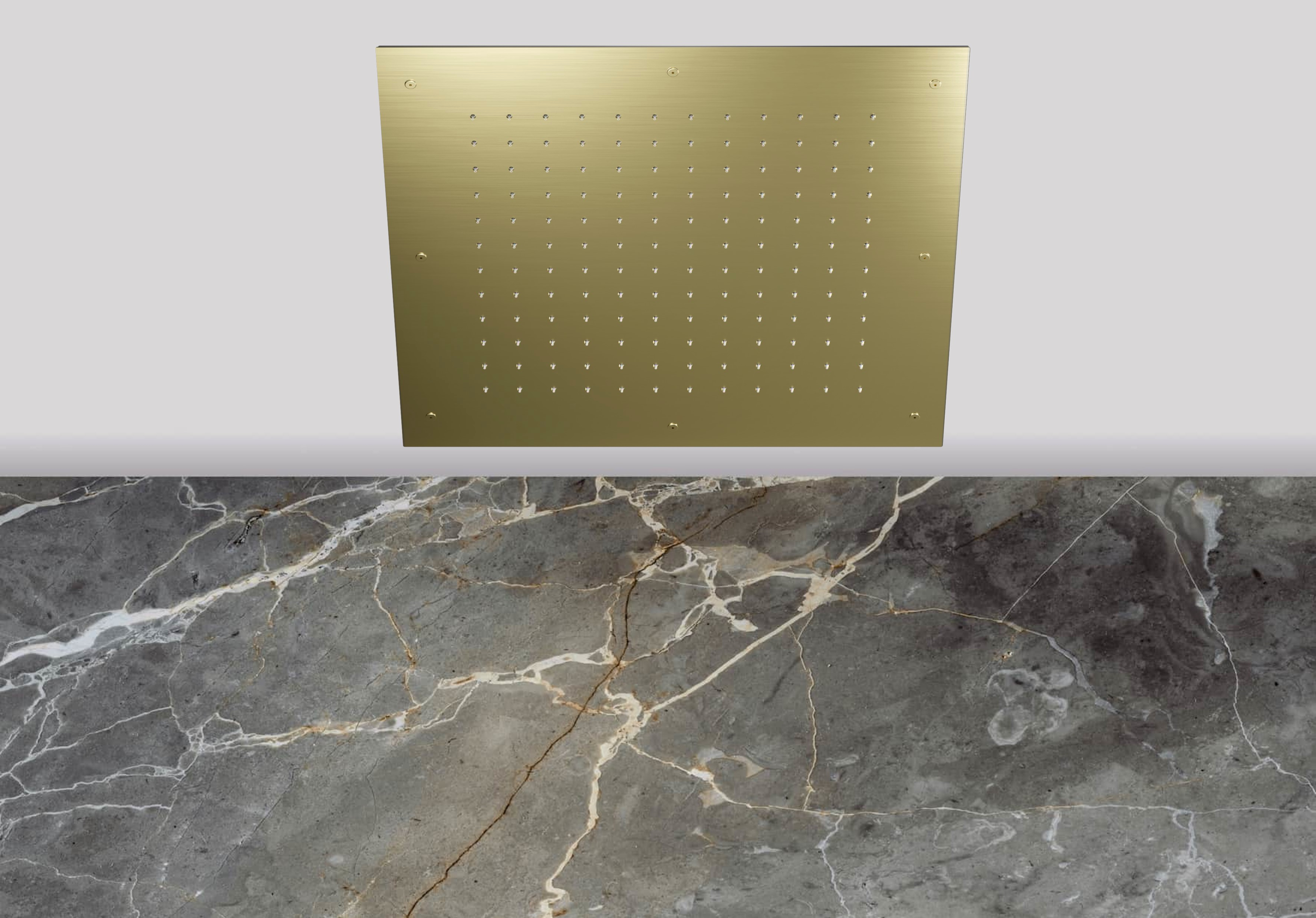 Lagoo Nesso Hoofddouche Showerlicious 500 x 500 N8232BB Brushed Brass PVD
