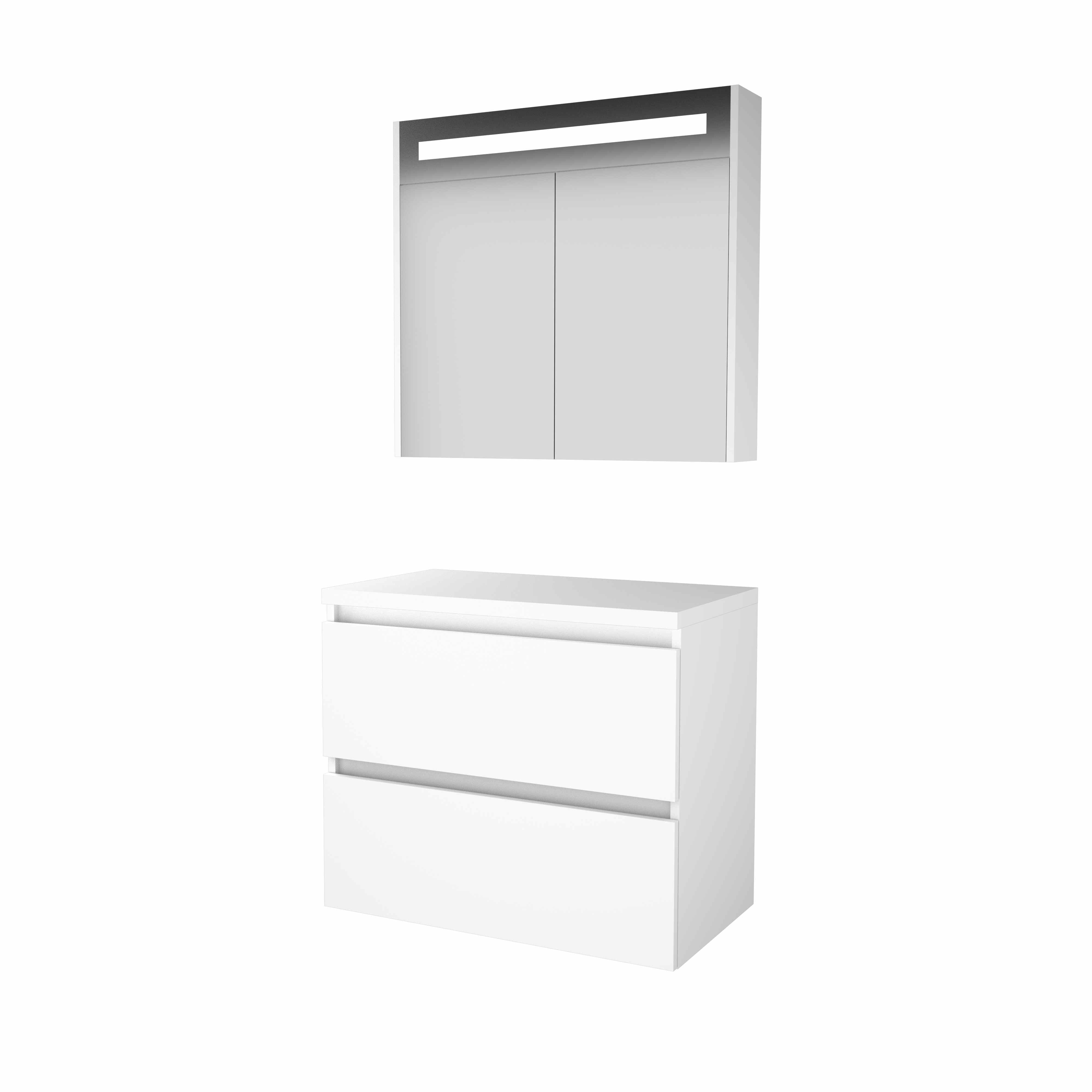 Basic Prem. 46 onderk. GL incl. 2 la + afdekplaat incl. sp.kast m. geint. Led B800xD460 Ice White / 1813534