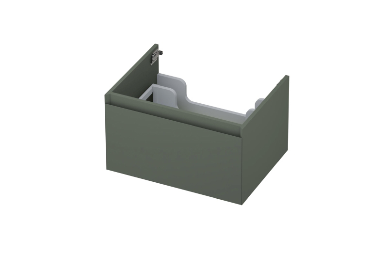 INK onderkast 1 lade gr.loos gelakt 45gr 1240107 mat beton groen H350xB600xD450