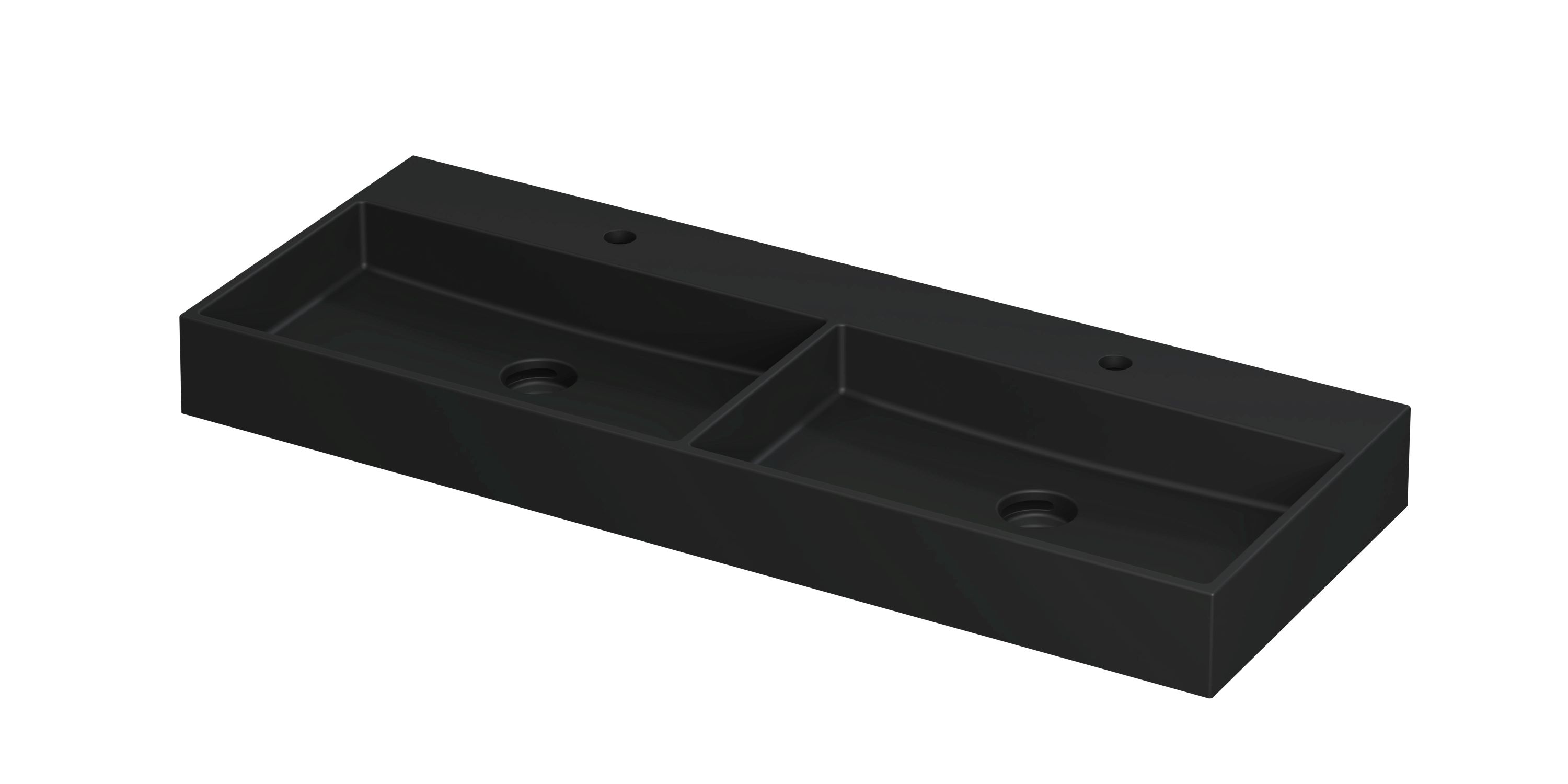 INK United wast. porselein dubbel m. 2 krgt. incl. click plug en verb. overl. 0206134 Mat zwart