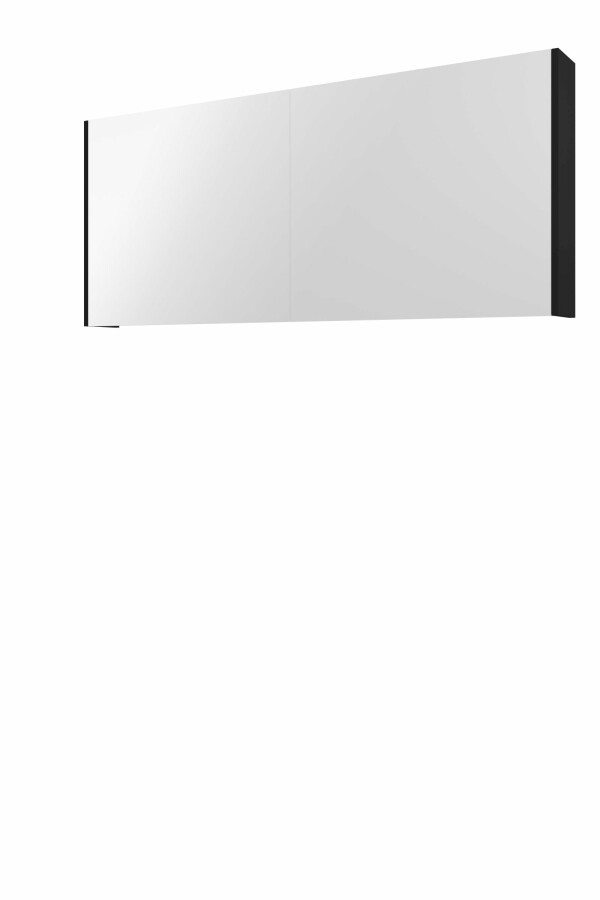 Proline sp.kast Comfort m. spg. op plaat aan binnenzijde 3 deuren H600xB1400xD140 Mat zwart / 1808756