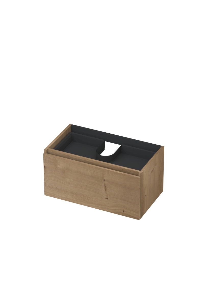 INK Fineer onderkast 1L m. binnenla gr.loos houten keerlijst fineer 1221322 Ash grey H400xB800xD450