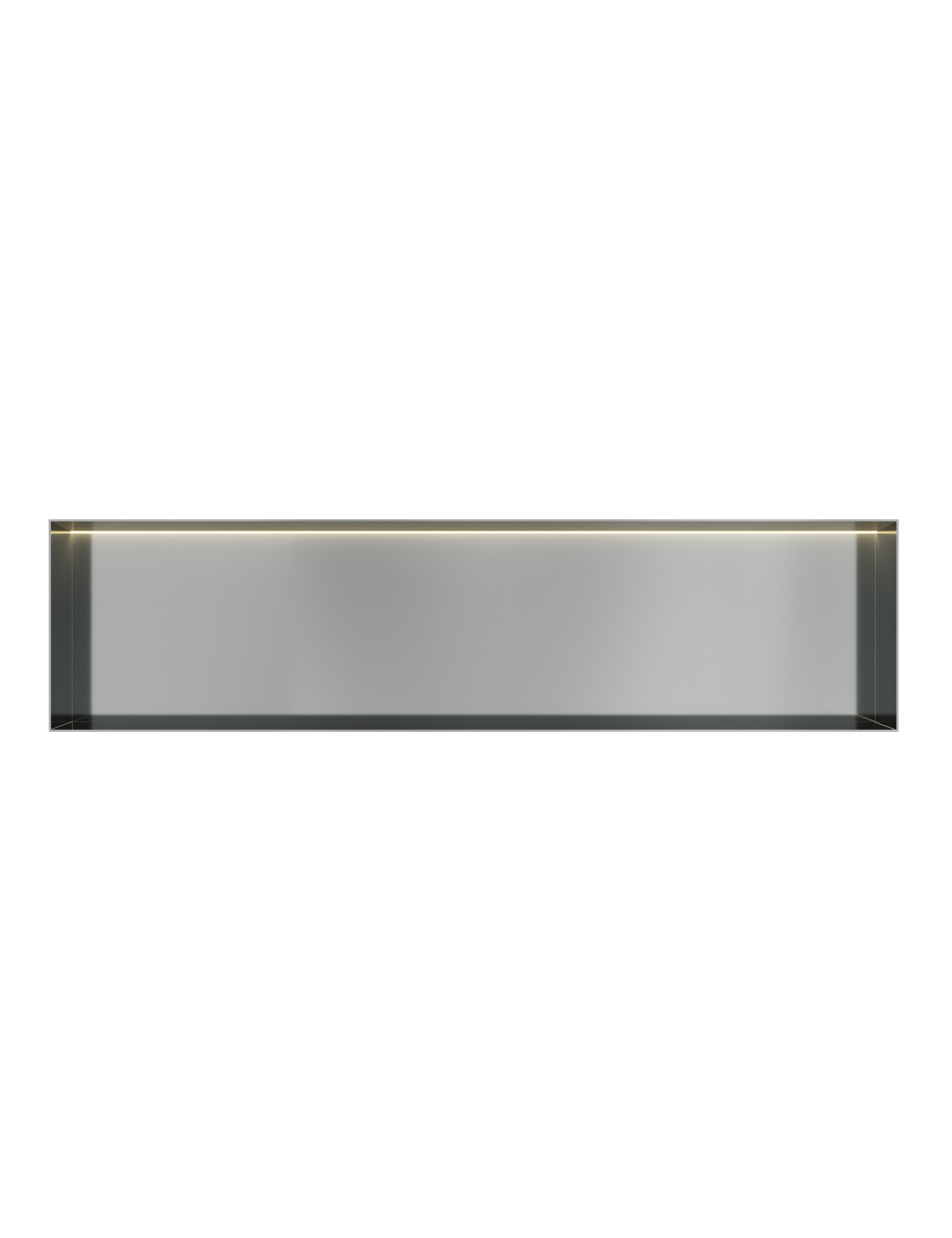 Hotbath More inbouwbox of inbouwnis 30x120x10cm frameless + LED BOX120FLIX RVS 316