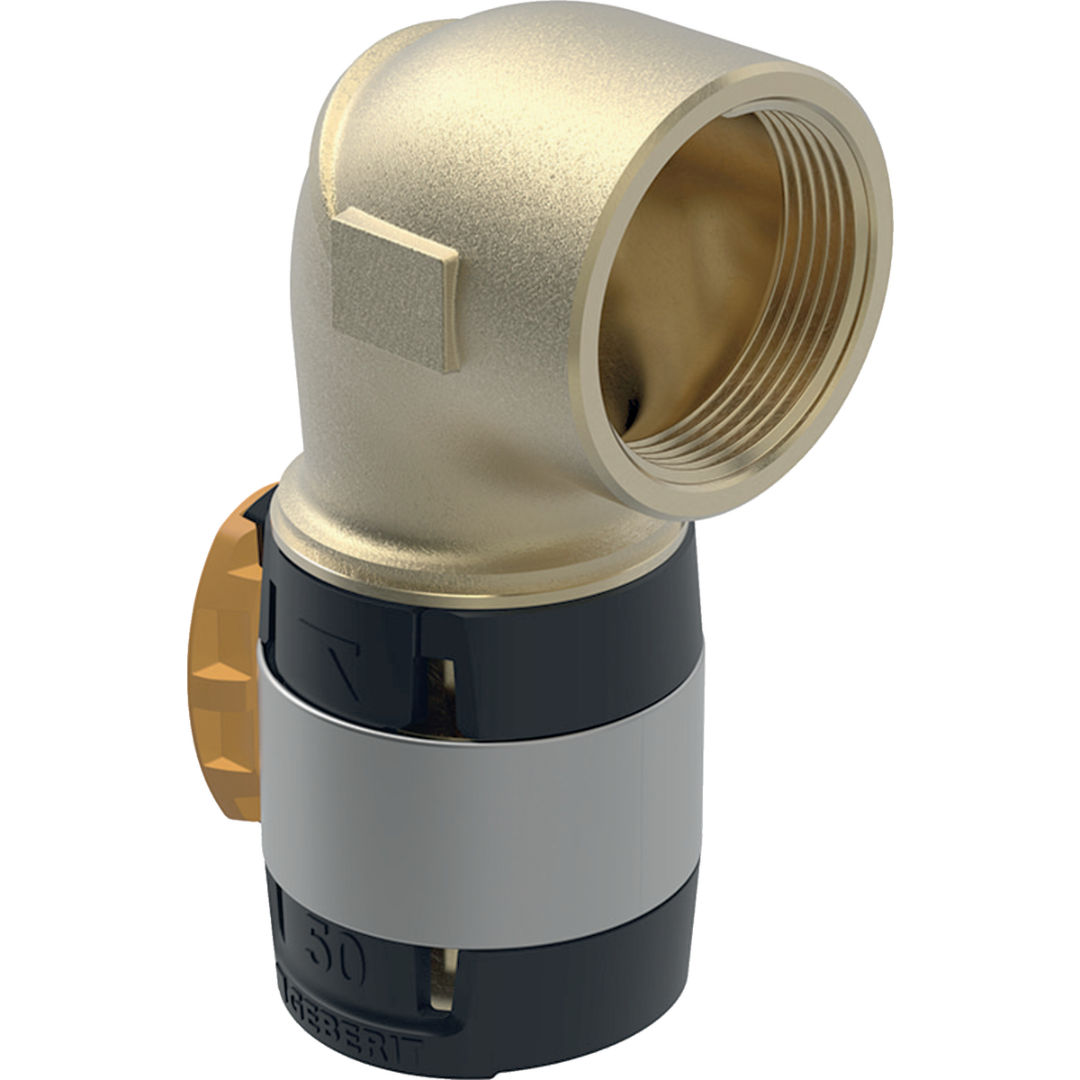Geberit FlowFit bocht 90gr binnendraad brons 50x11/2 620.535.00.1