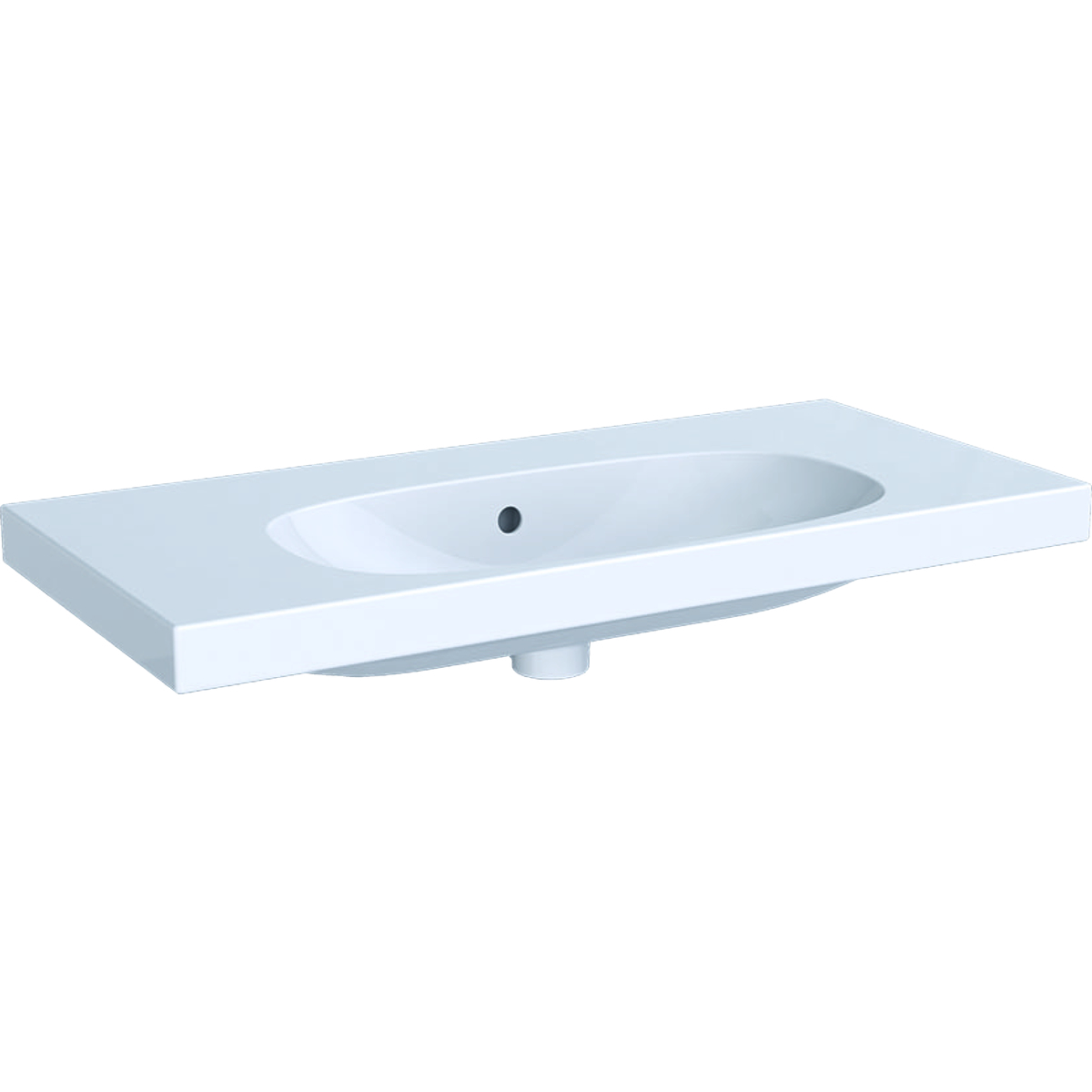 Geberit Acanto wastafel compact afleg easy fast fix 90z.krgt. m.overl. 500.634.01.8 Wit KeraTect