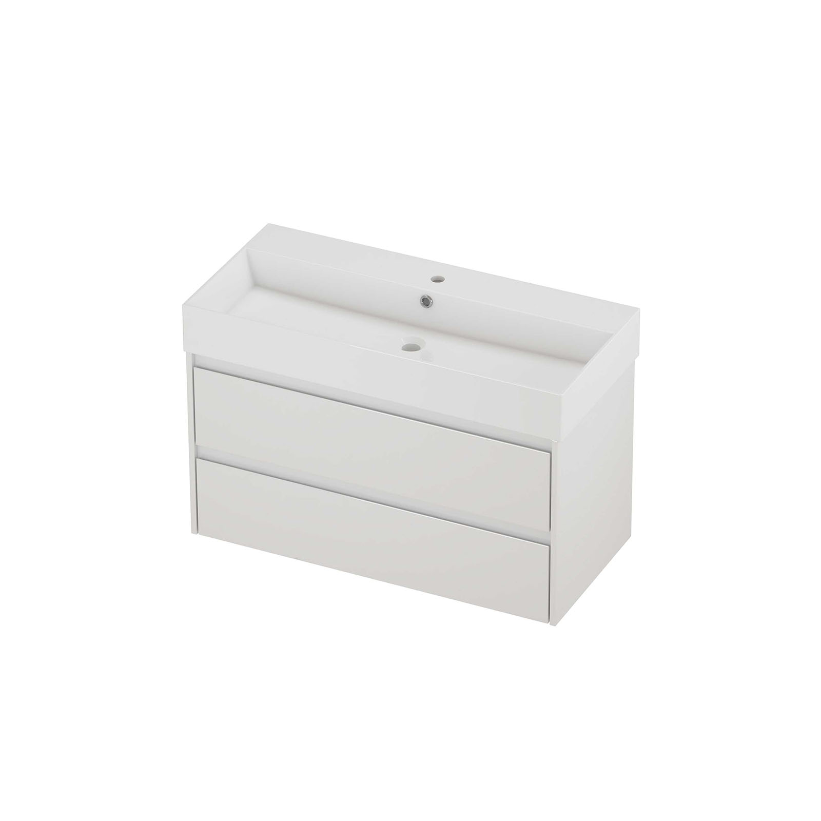 Proline set porselein Loft wast. met 1 krgt. en onderk. sym. ZGWB1001GW Glans wit/Glans wit H620xB1000xD460
