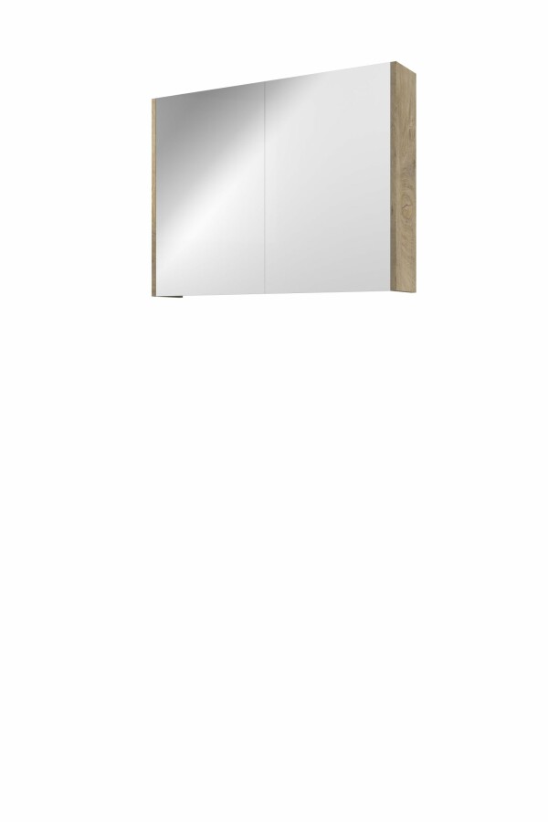 Proline spiegelkast Xcellent met dubbel gespiegelde deuren 2 deuren 1808851 Raw oak H600xB800xD140