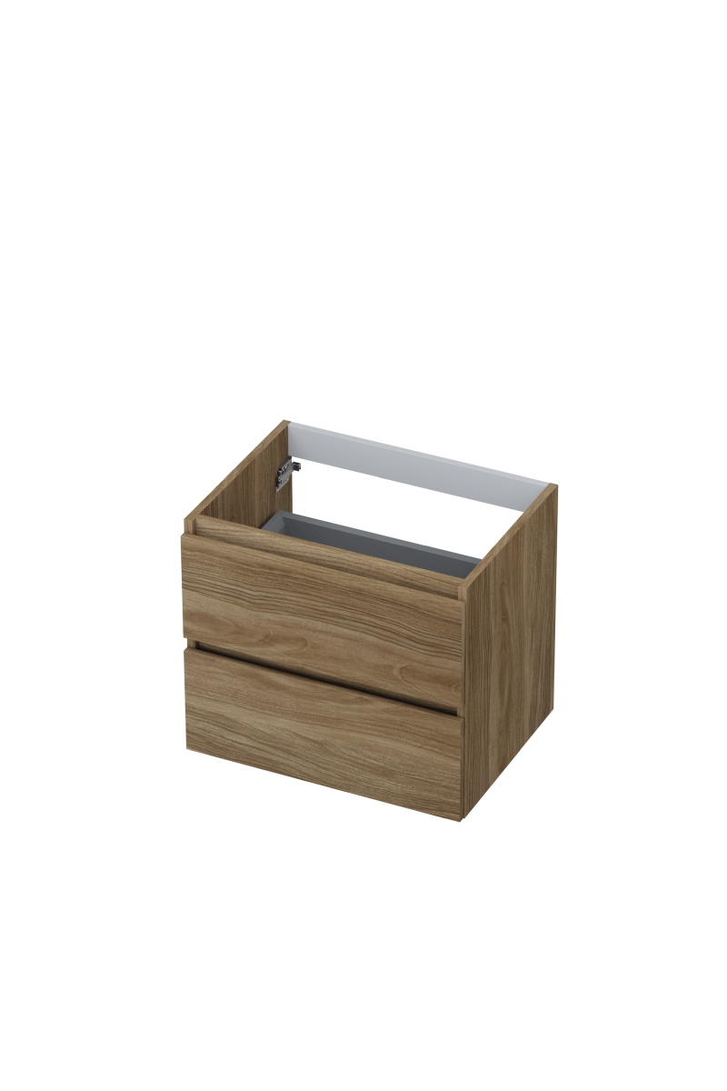 INK onderkast 2 laden gr.loos m. houten keerlijst 1257104 Zuiver eiken H520xB600xD450