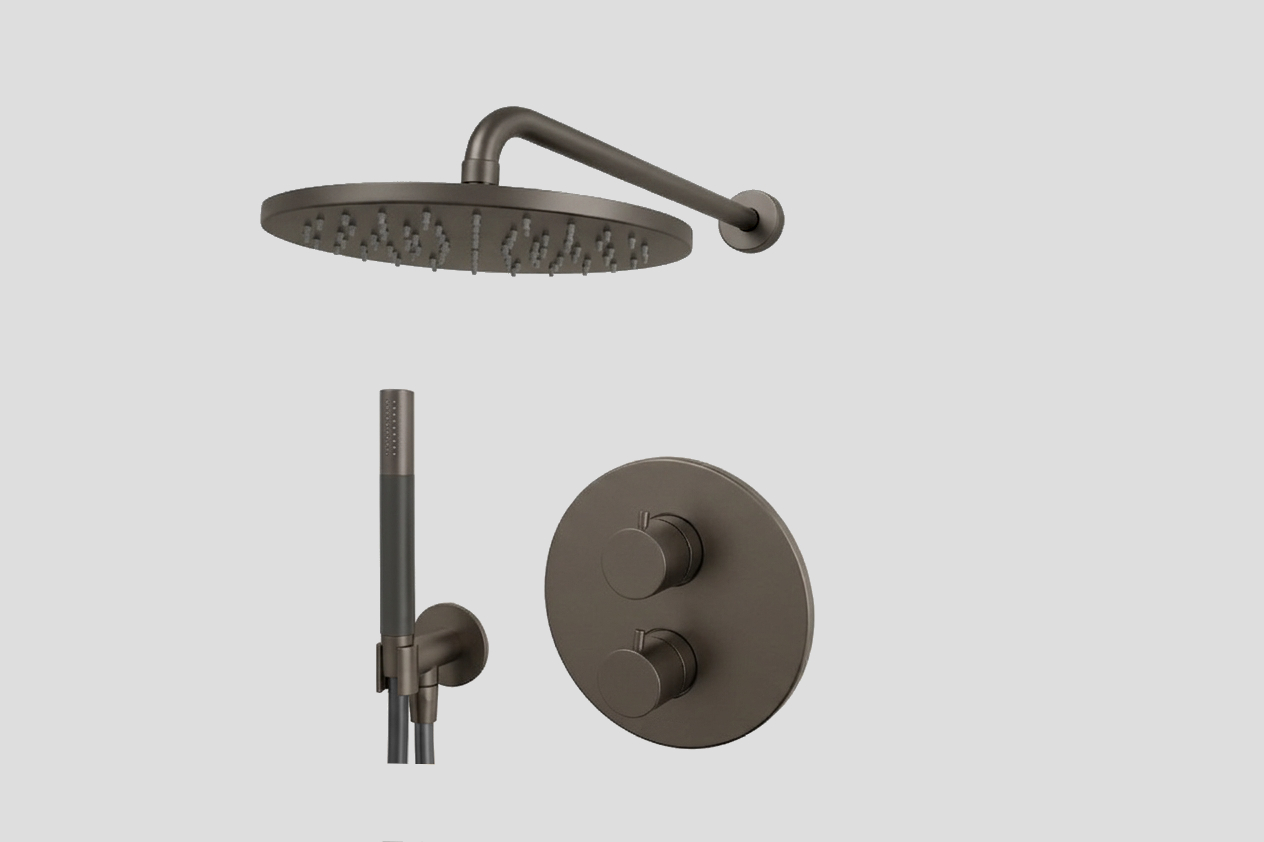 Lagoo Garda Lagoo Voordeel Set: thermostatische douche set met 2-weg stop/omstel LVS1TC Tuscany