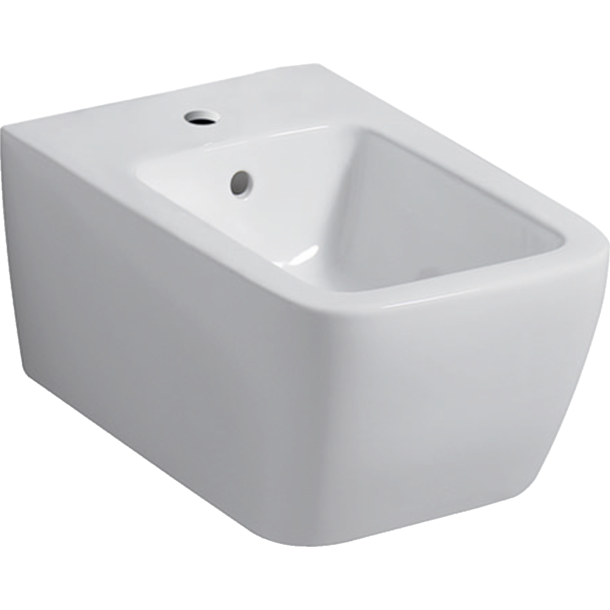 Geberit iCon Square wandbidet 54cm m.overl. 231910600 Wit KeraTect