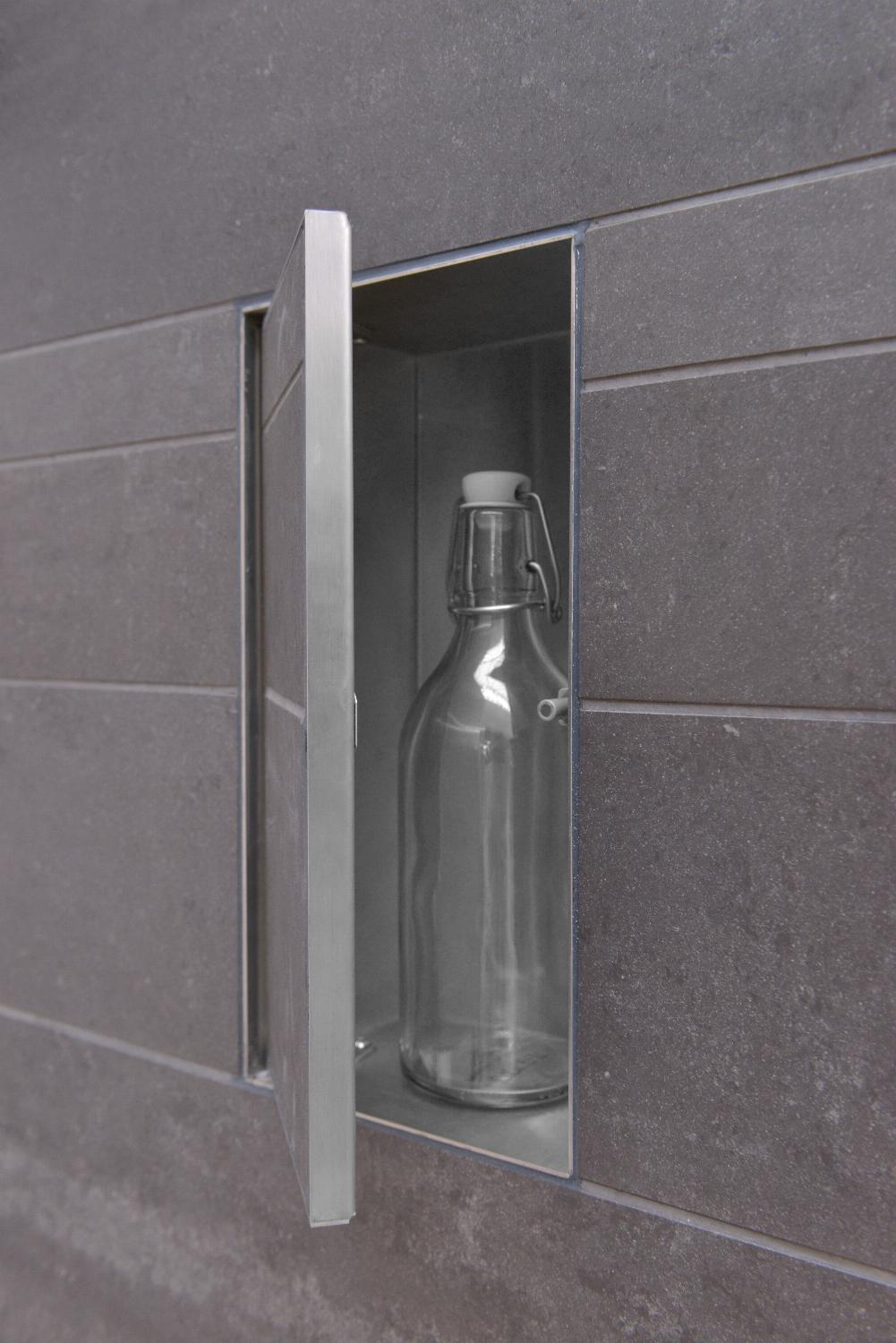 Looox Inbouwnis betegelbaar 150 x 300 mm 10 cm inbouw BOXT15-10 RVS geborsteld