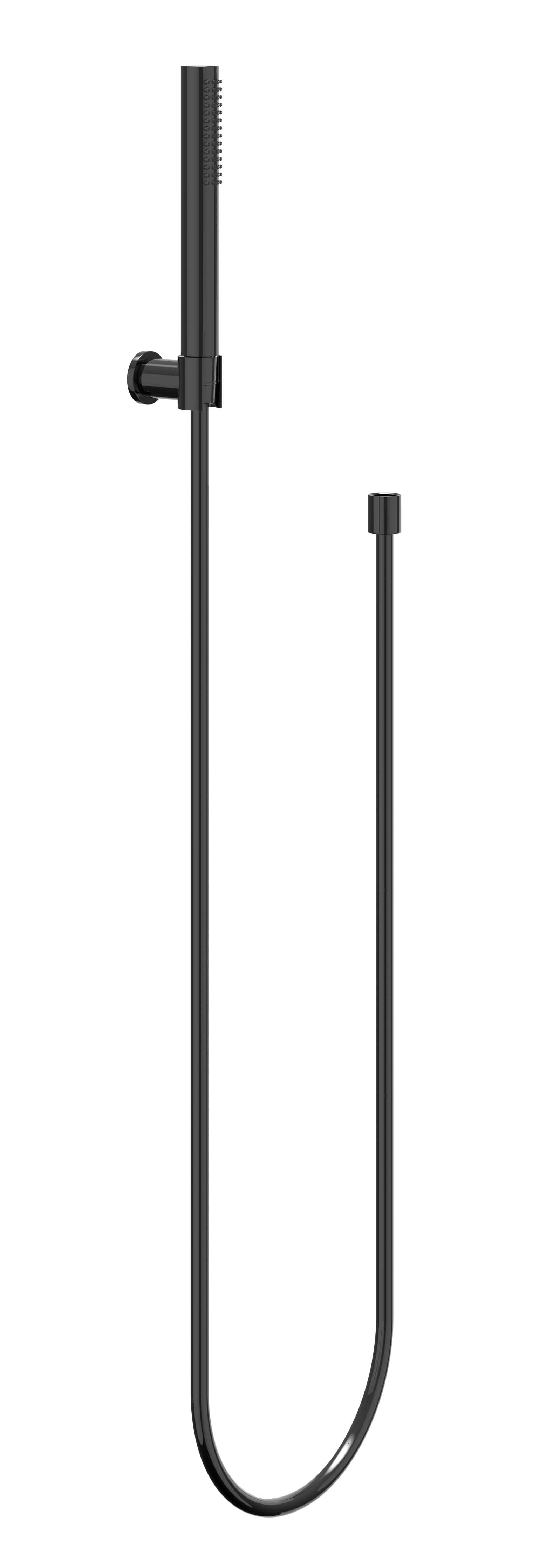 IVY Handdoucheset slang 150cm wandhouder en staafhanddouche 6901127 Zwart chroom PVD