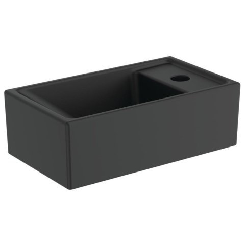 Tiempo fontein 370 x 210 mm m. kraangat rechts z. overl. E2112V3  Mat Zwart