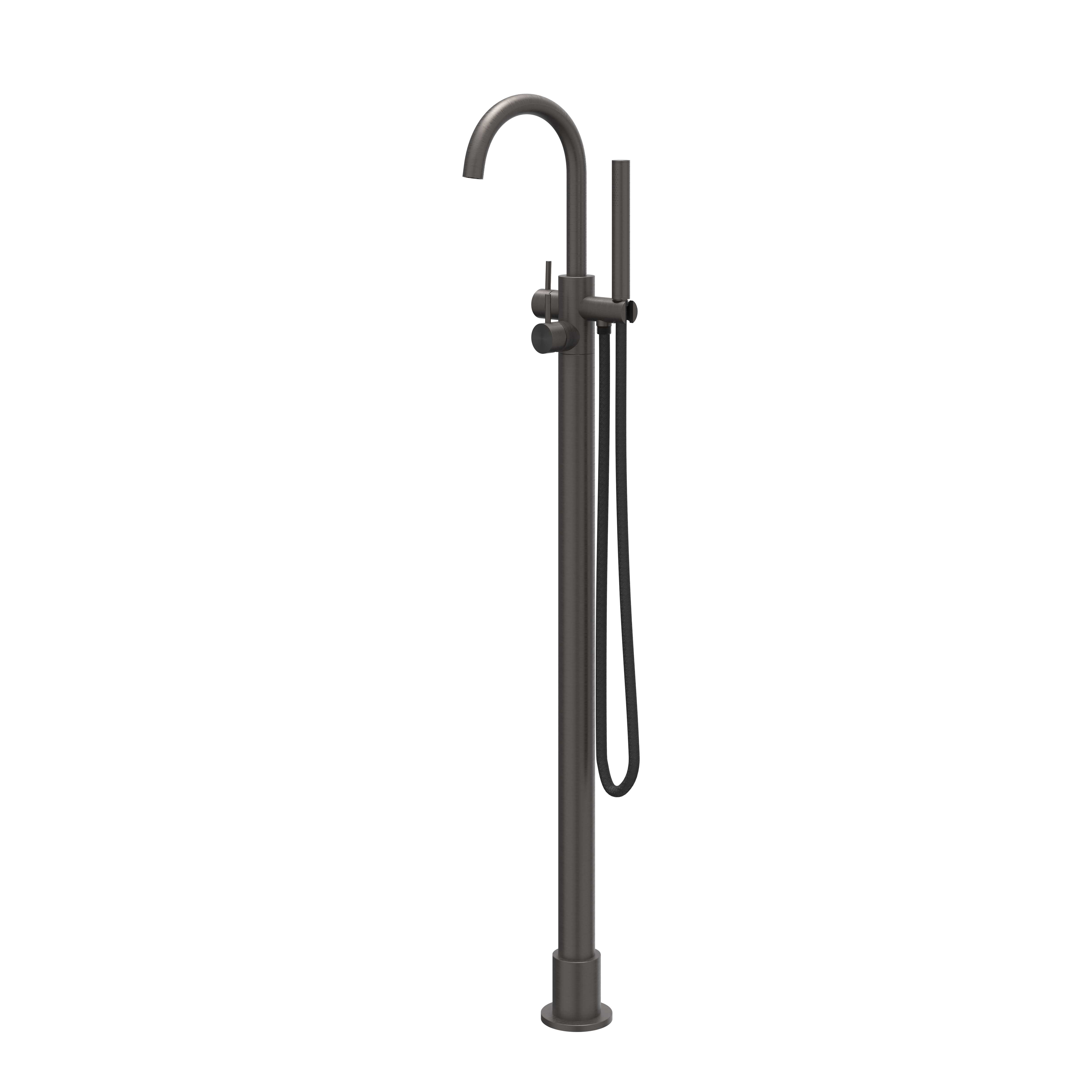 IVY Concord Badkraan vrijst. m/draaibare uitloop incl box en staafhandd 6303104 RVS316 gebr. carbon black PVD