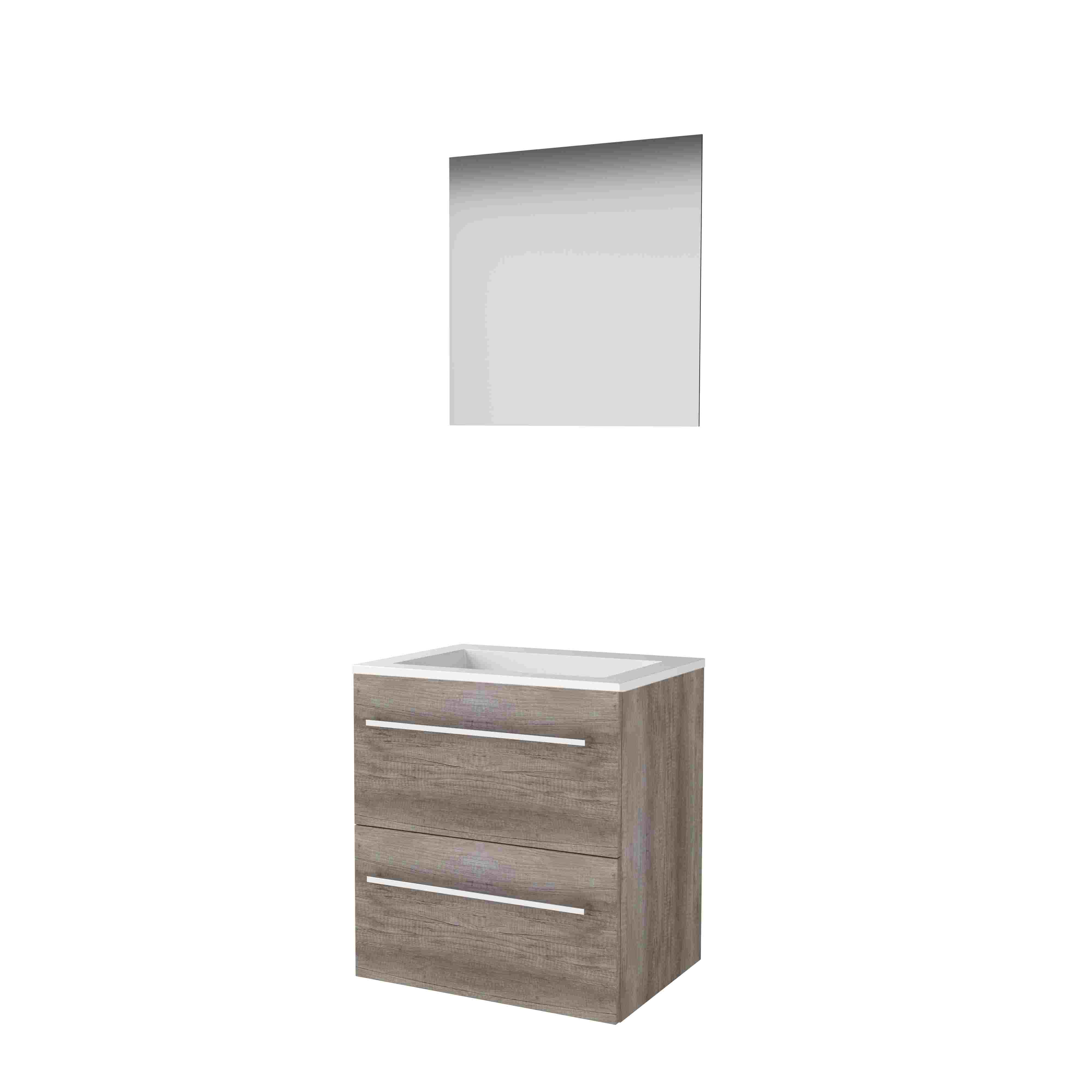 Basic Ultimate 46 onderk. m. gr. incl. 2 la + Acryl wast. z. krgt. incl. spg. m. LED ind. o+b B600xD460 Scotch Oak / 1813950