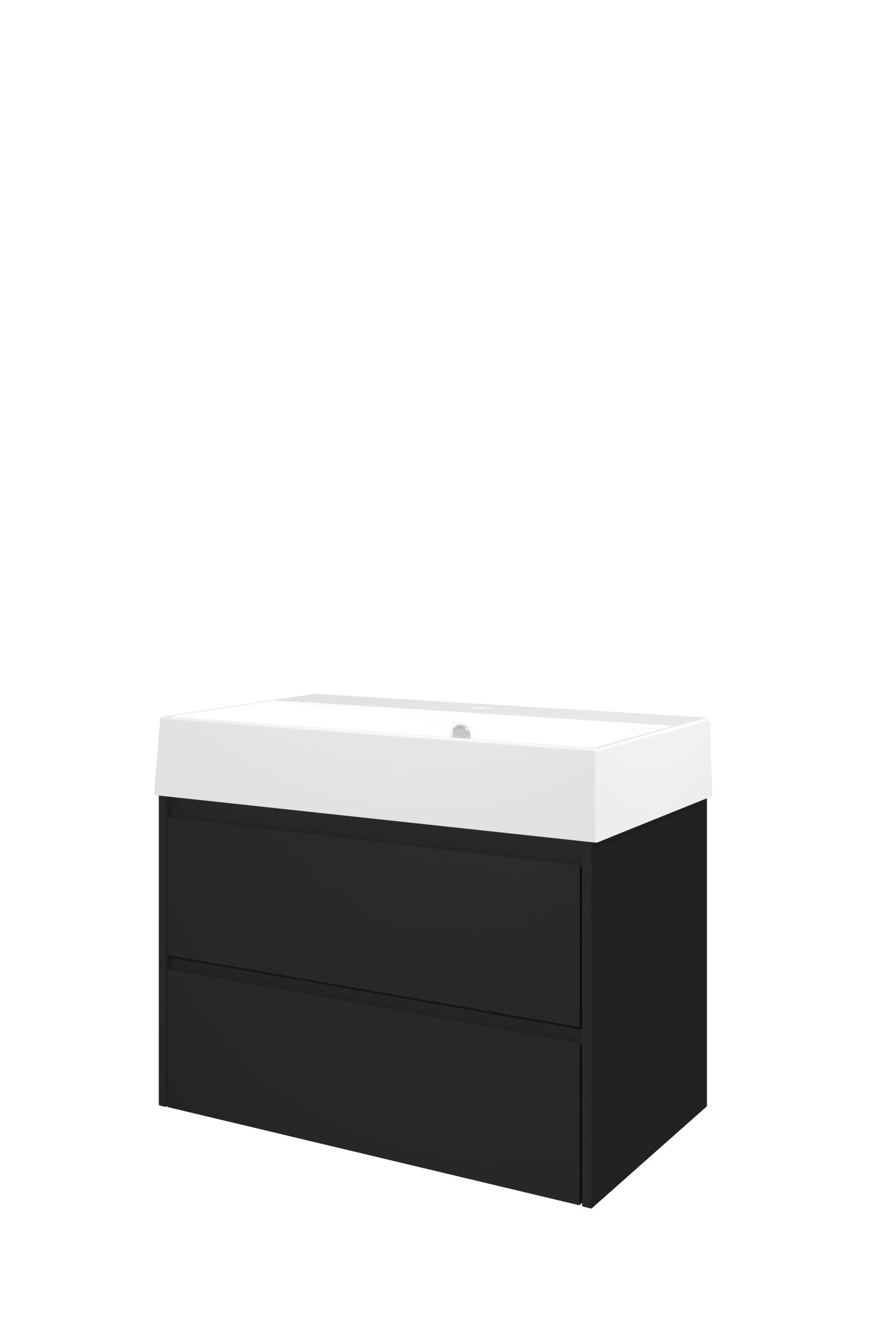 Proline set porselein Loft wast. met 1 krgt. en onderk. sym. 1815436 Mat zwart/Glans wit H620xB800xD460