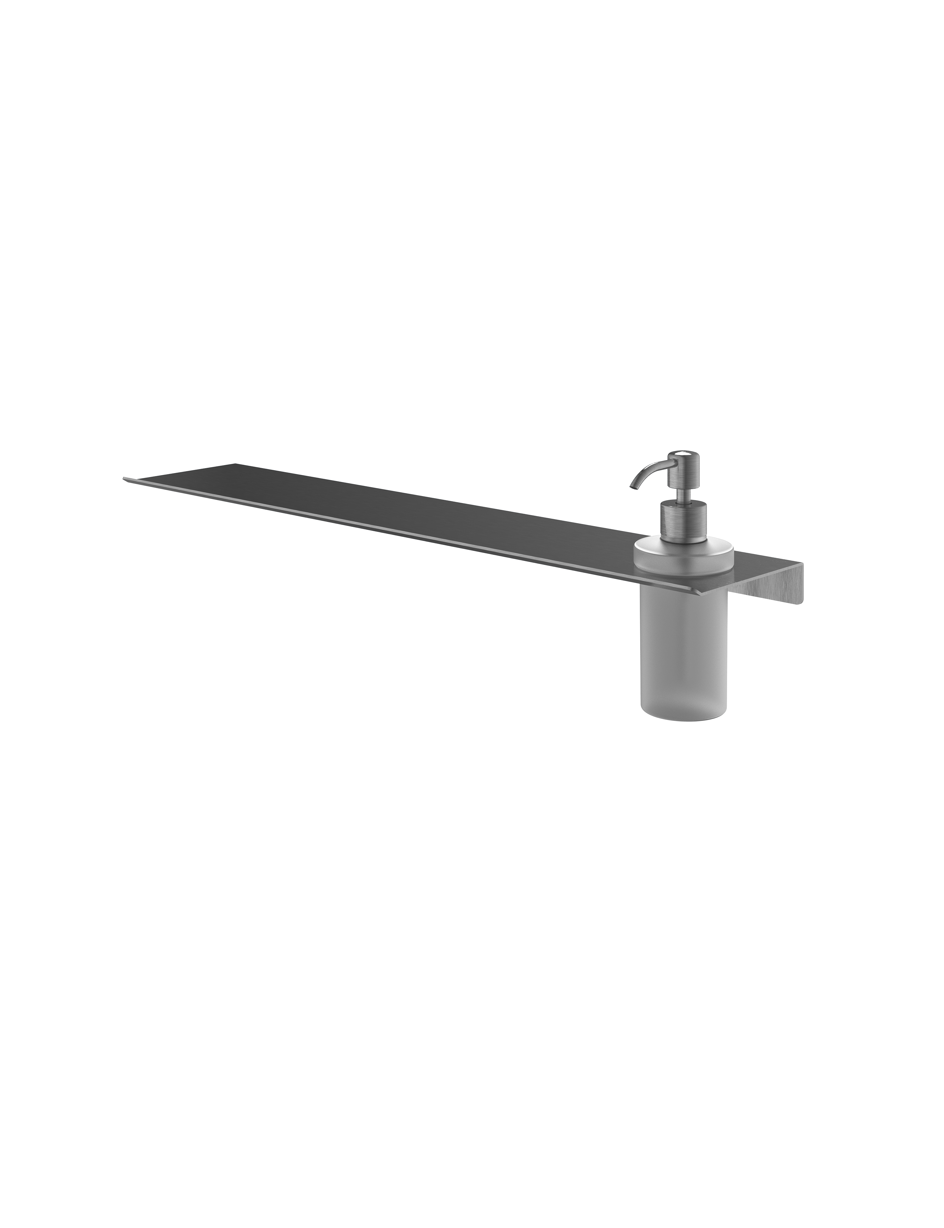 Hotbath More zeepdispenser glas voor planchet serie SHA09BGP Geborsteld gunmetal PVD