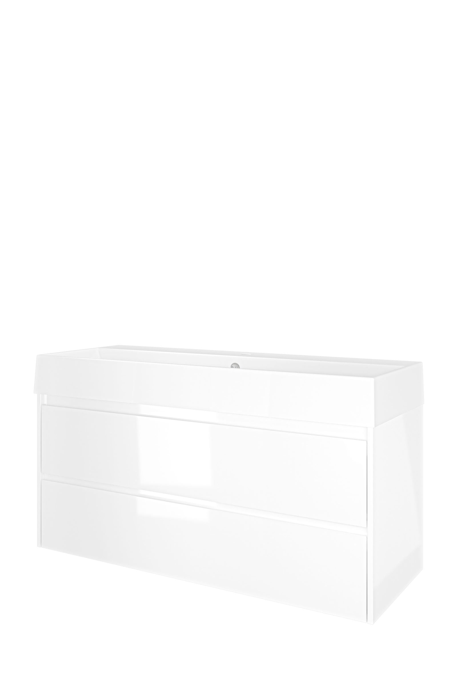 Proline set porselein Loft wast. met 1 krgt. en onderk. sym. 1815484 Glans wit/Glans wit H620xB1200xD460