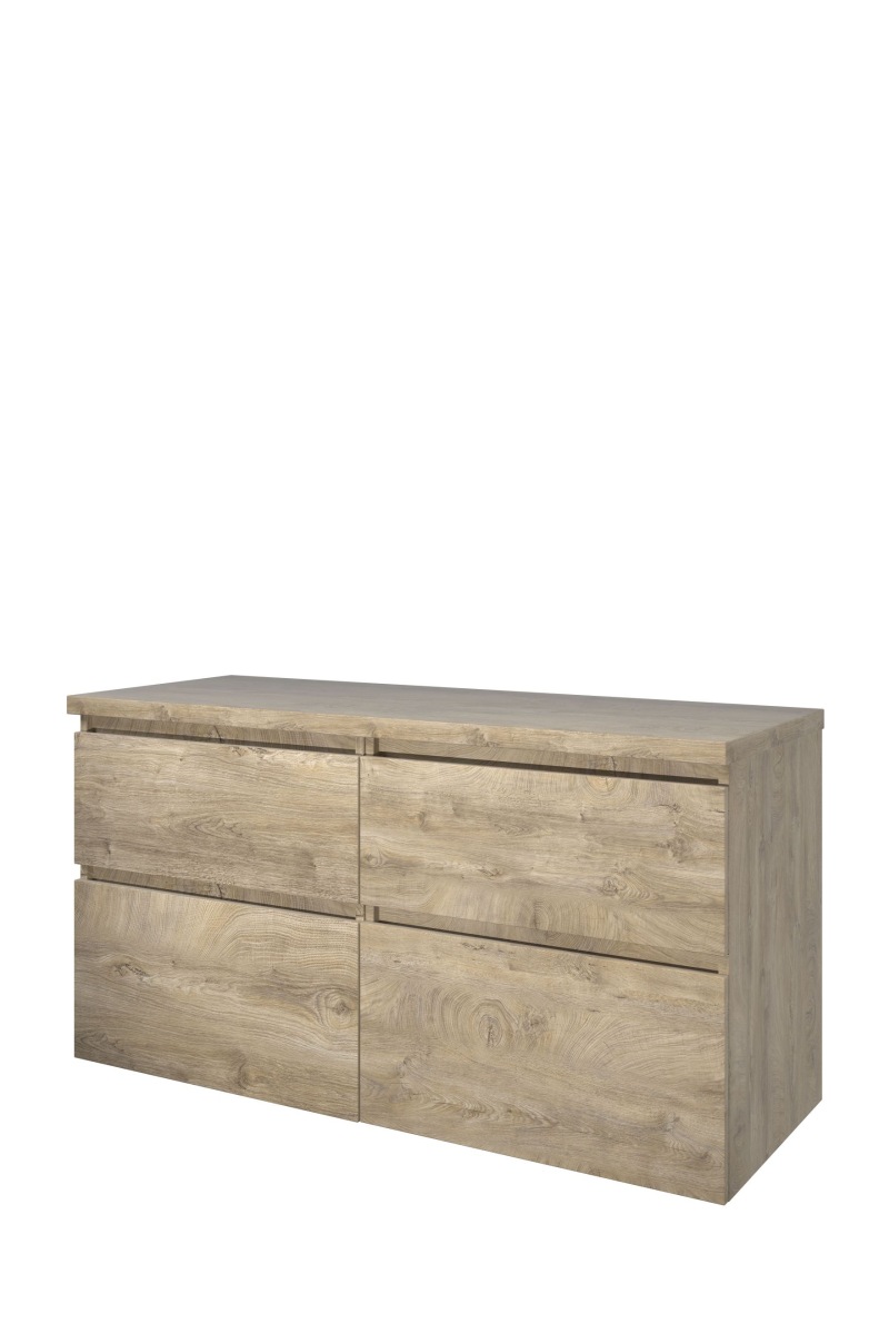 Proline set Top afdekplaat en onderk. 4 laden a-sym. DROC2x60 Raw oak H632xB1200xD460