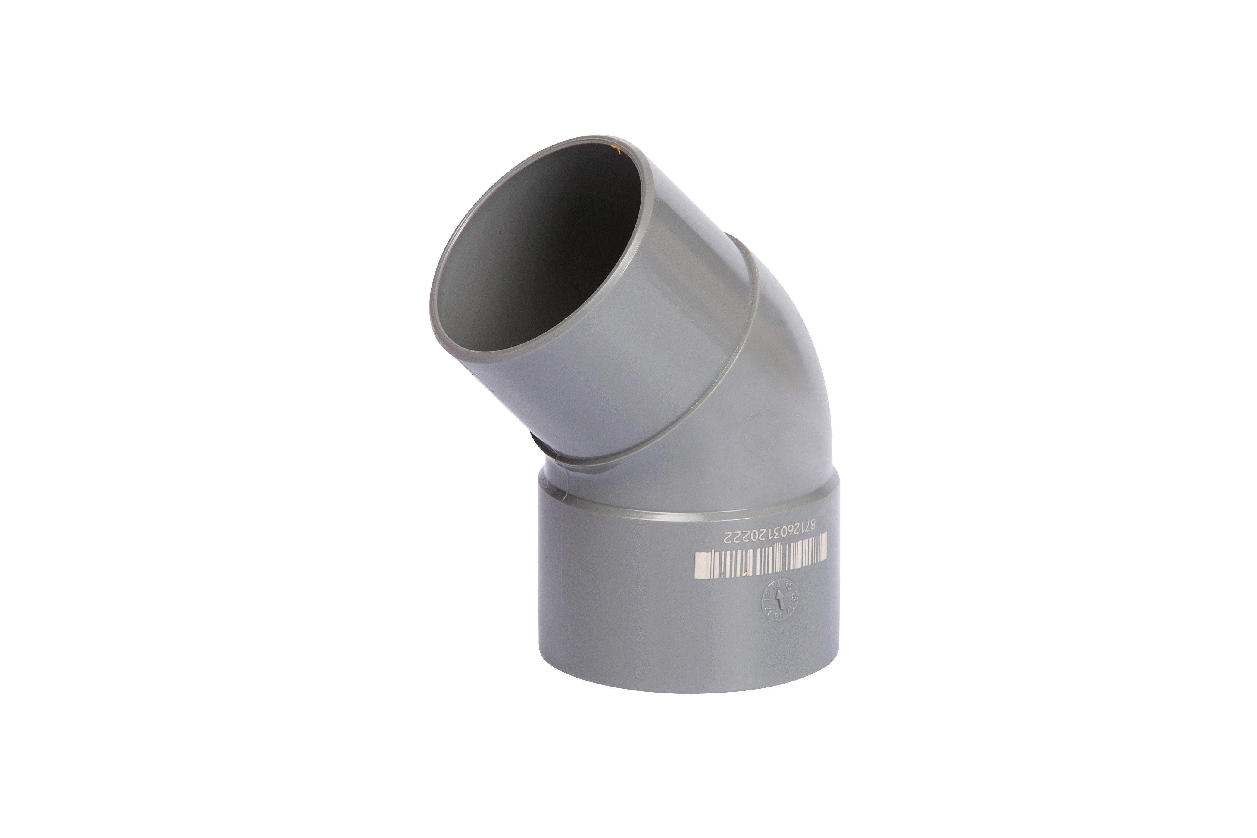 PVC lijm Bocht 50 45 graden mof/spie 1196900559