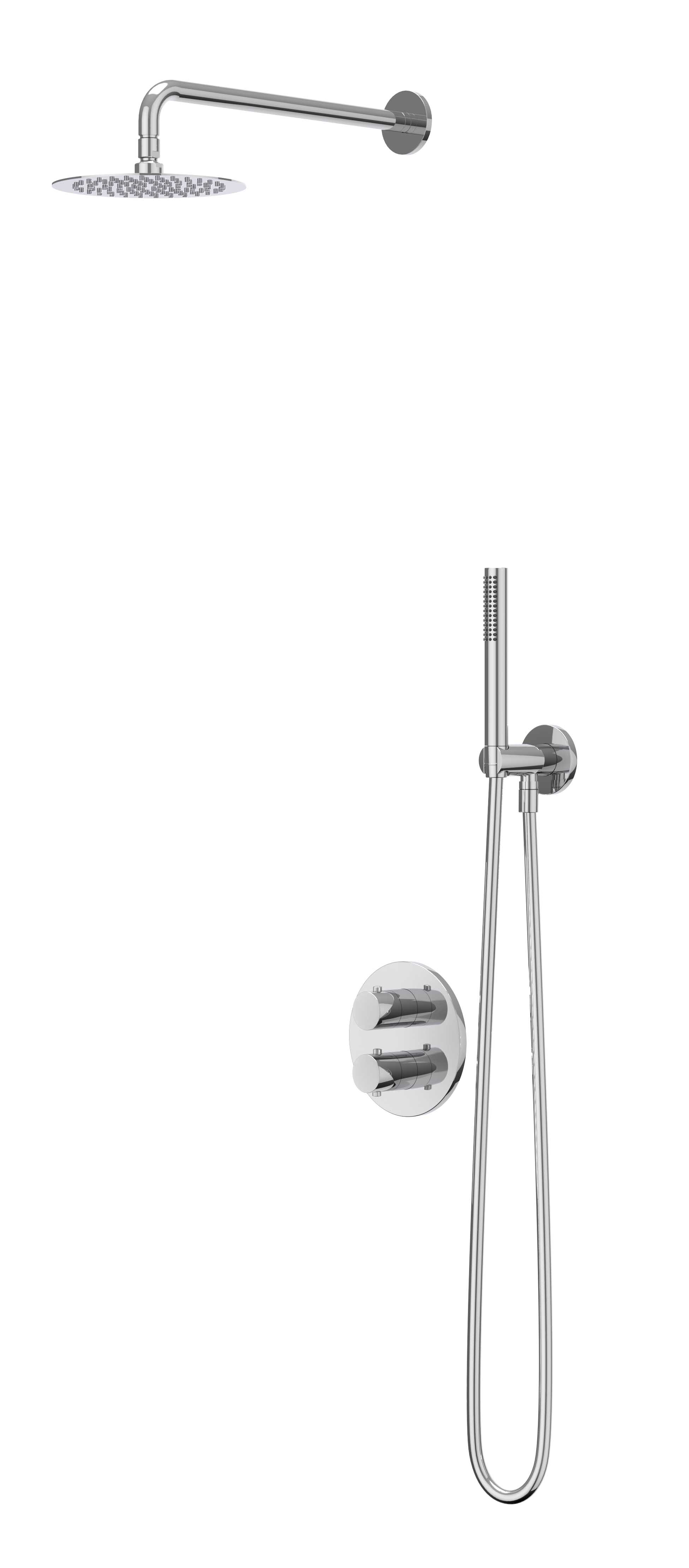 IVY Bond Inbouwset 2-weg w-arm 25cm me glijst. uitlaat en staafmodel CSB2CRAEAB Chroom
