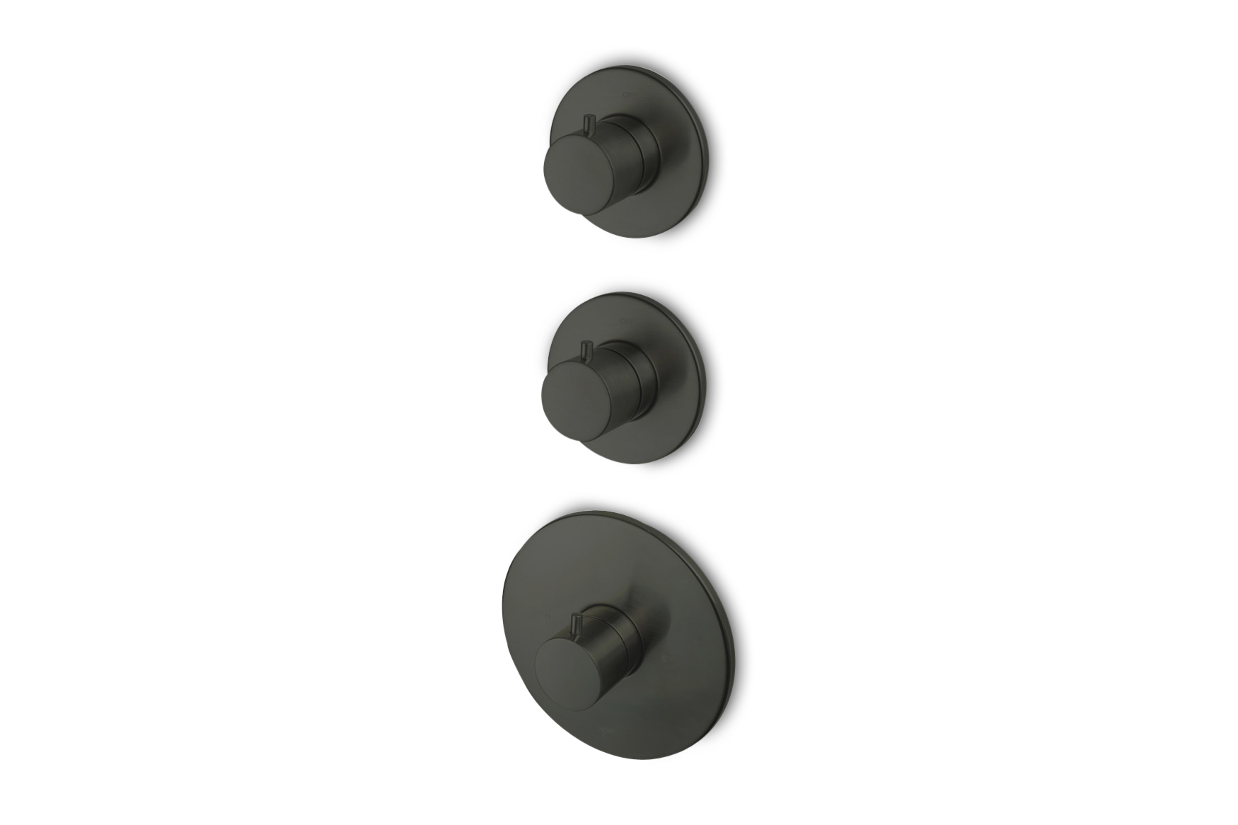 Lagoo Garda inbouw thermostaat met 2-weg stop/omstel en 1 stopkraan afb.deel G2235MB Matt Black