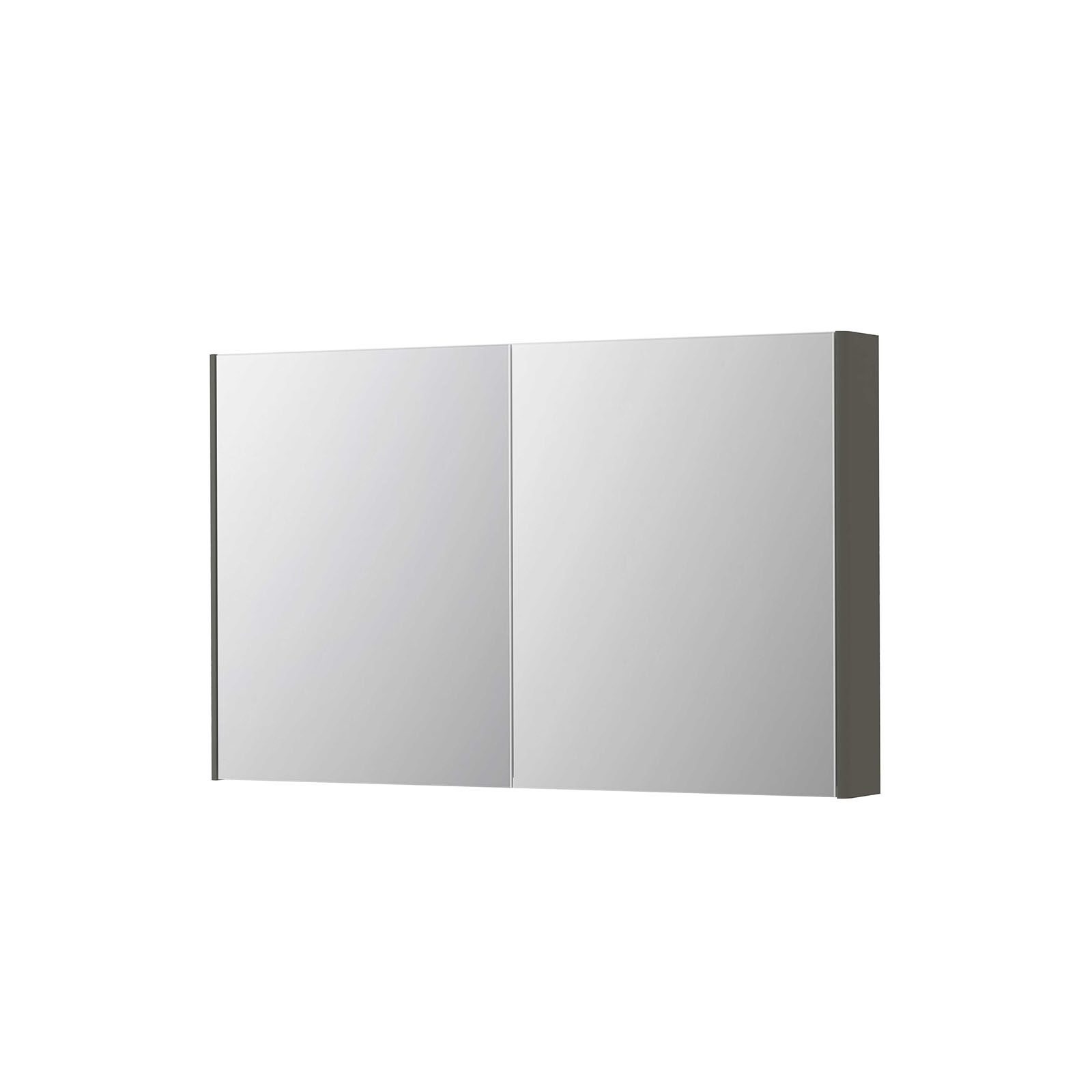 INK SPK2 Concept R Spiegelkast met 2 dubbelzijdige spiegeldeuren en stopc./schak. 1105851 Mat beton groen B1200xD140xH740
