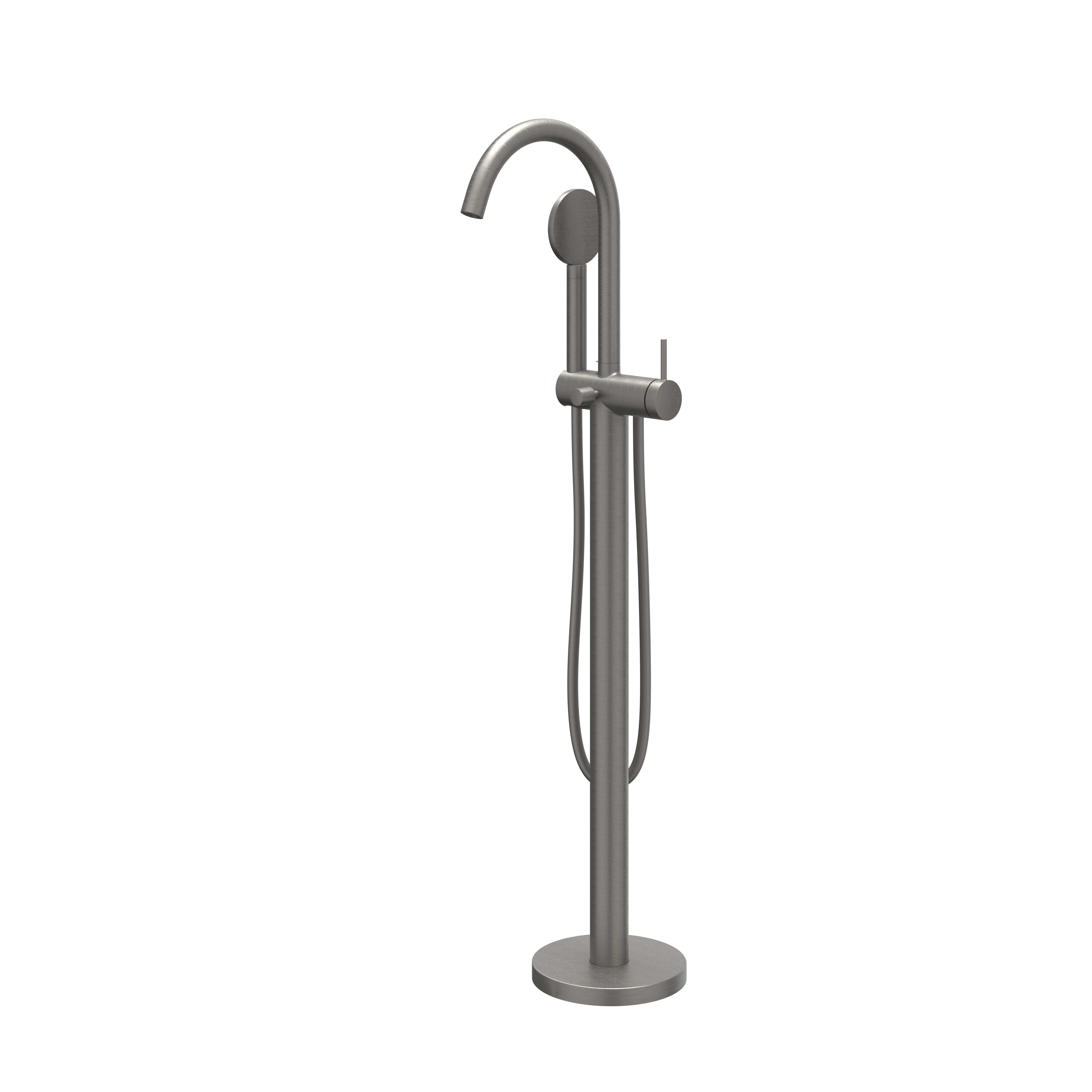 IVY Bond Badkraan vrijstaand m/draaibare uitloop en satin spray handd 6303006 gebr. metal black PVD