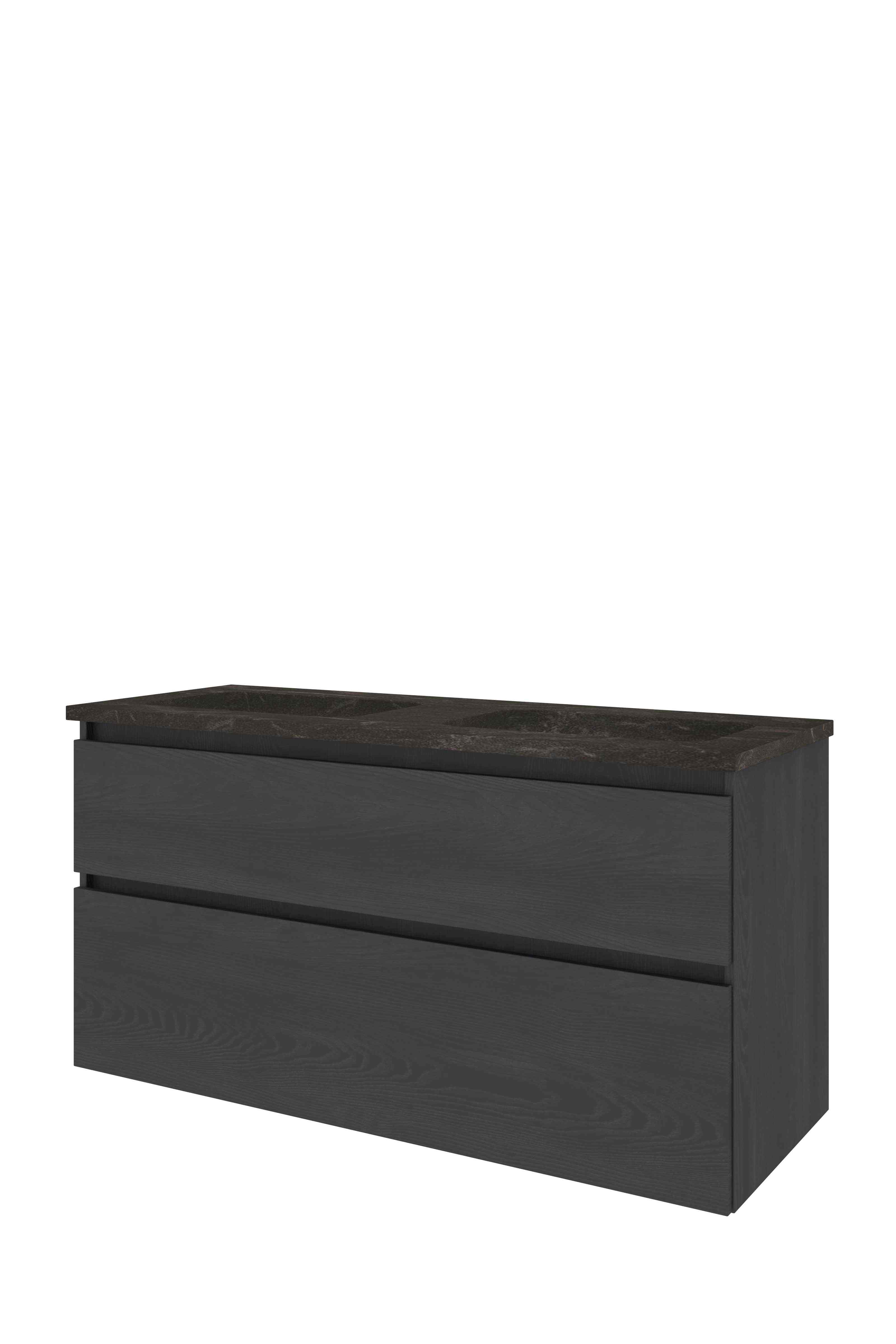 Proline Set hardsteen Elegant wast. z. kr.gaten en onderkast a-sym. RBSC120D0BO Black oak/Blue stone 1200x460x625