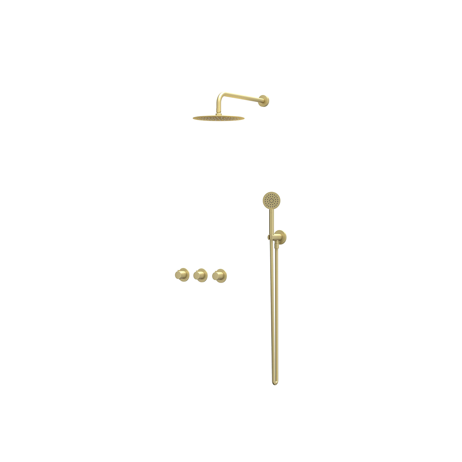 IVY Pact Inbouwset 2 stopkr.  w-arm 25cm sl houder  en satin sp. CSP4MPCBAA gebr. mat goud PVD