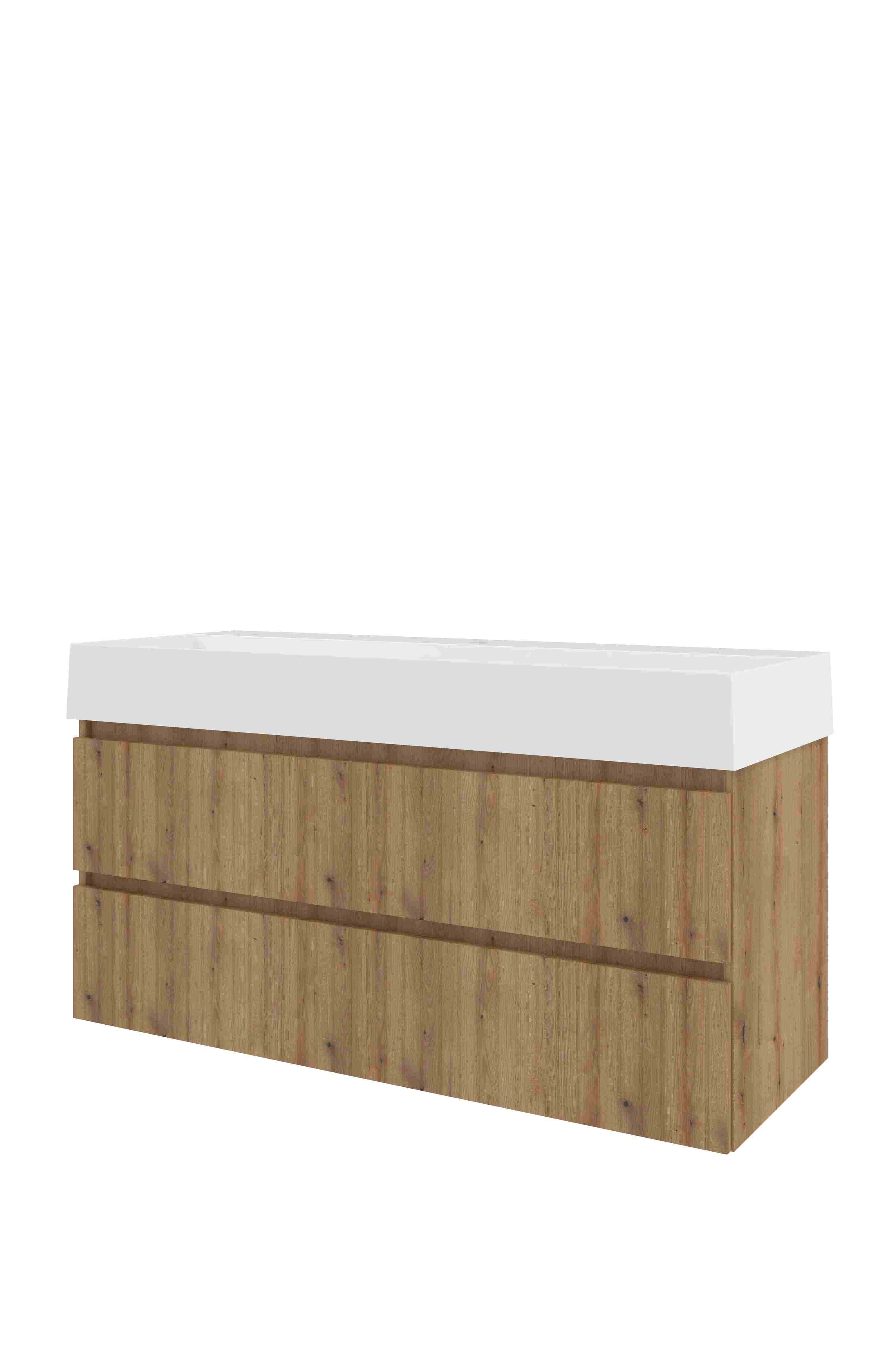 Proline Set porselein Loft wast. met 1 krgt. en onderkast sym. gefr. ZGWD1201UO Urban oak/Glans wit 1200x460x650