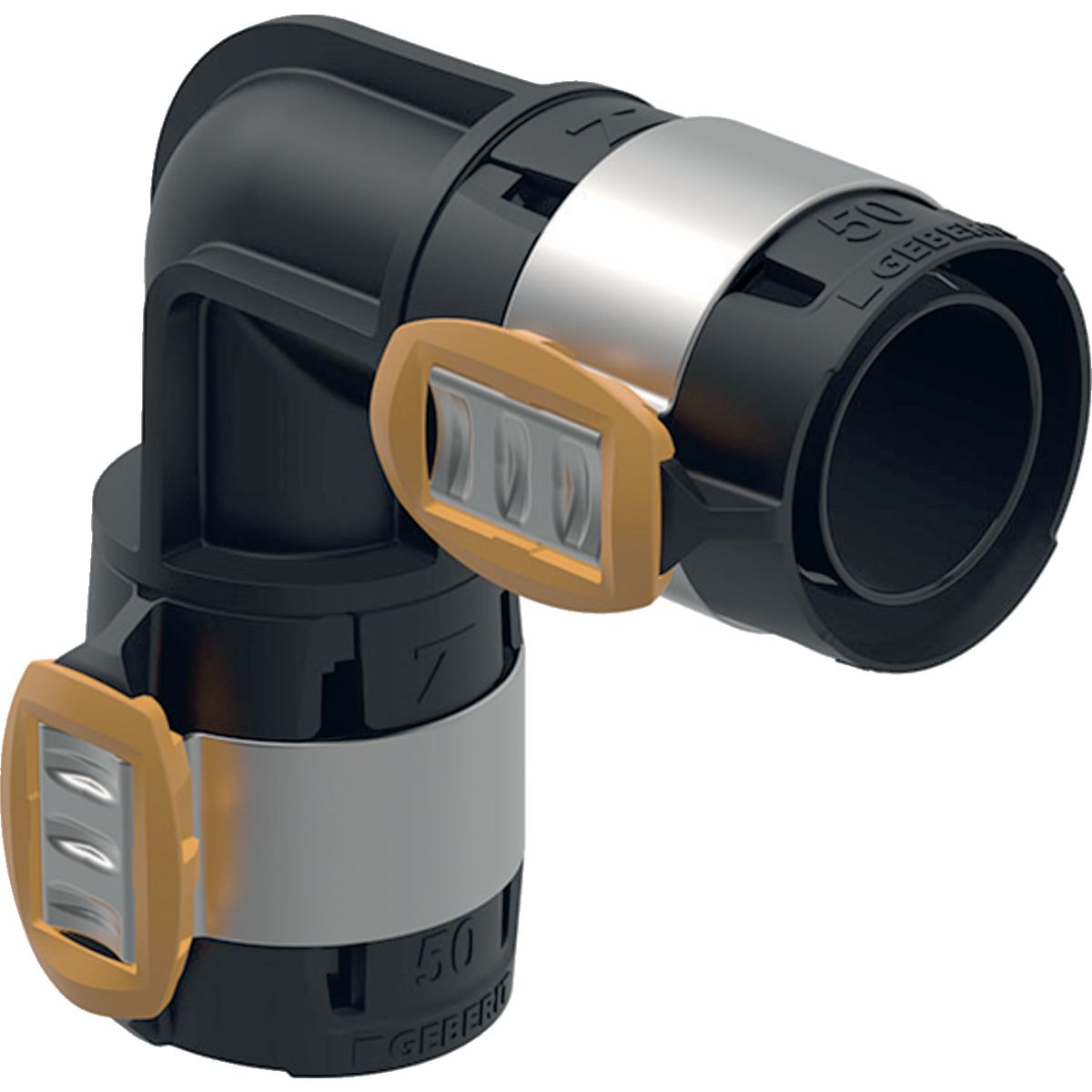 Geberit FlowFit bocht 90 gr PPSU 75 620.077.00.1