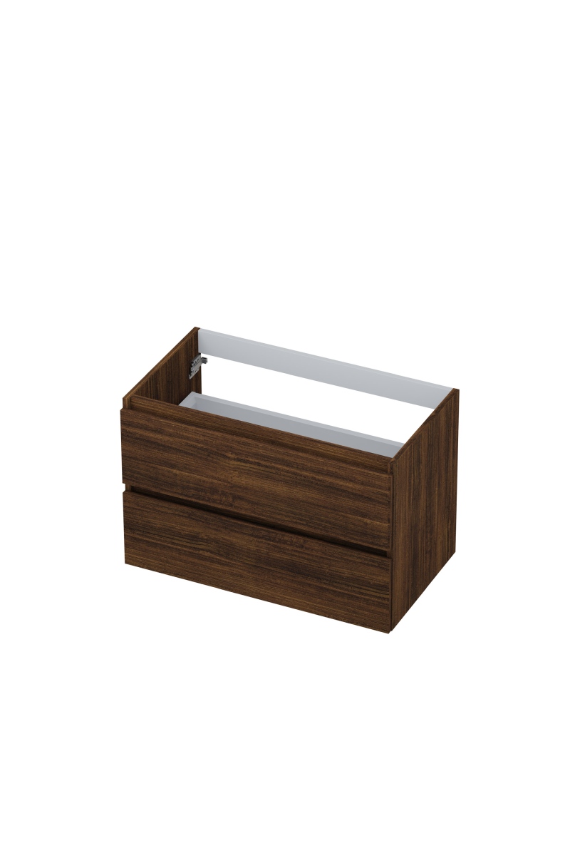 INK onderk. 2 laden greepl. met houten keerlijst 1257130 Koper eiken H520xB800xD450