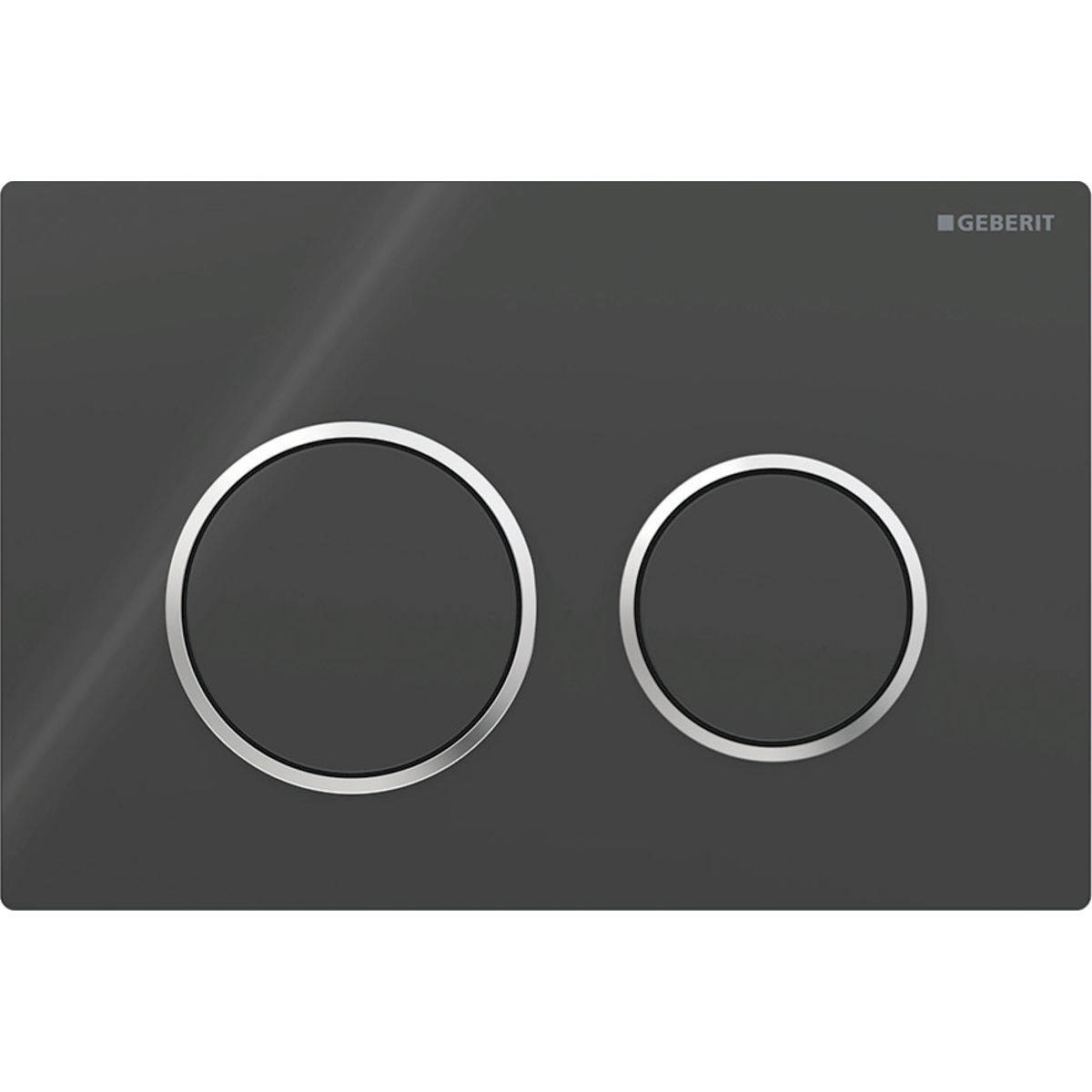 Geberit Omega20 bedieningsplaat 2- toets round zwart - chroom - wit 115.085.KM.1