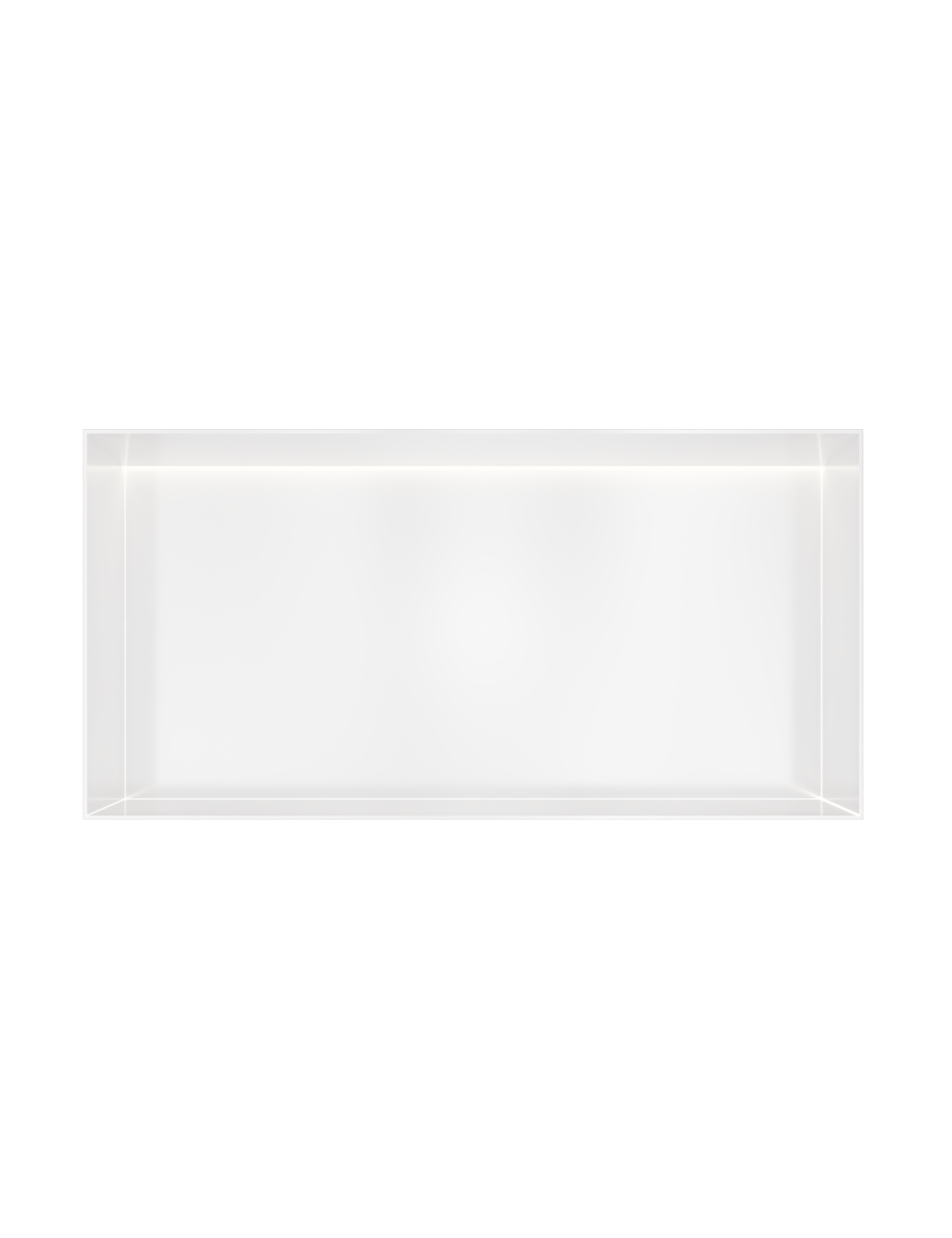 Hotbath More inbouwbox of inbouwnis 30x60x10cm frameless + LED BOX060FLWH Mat wit