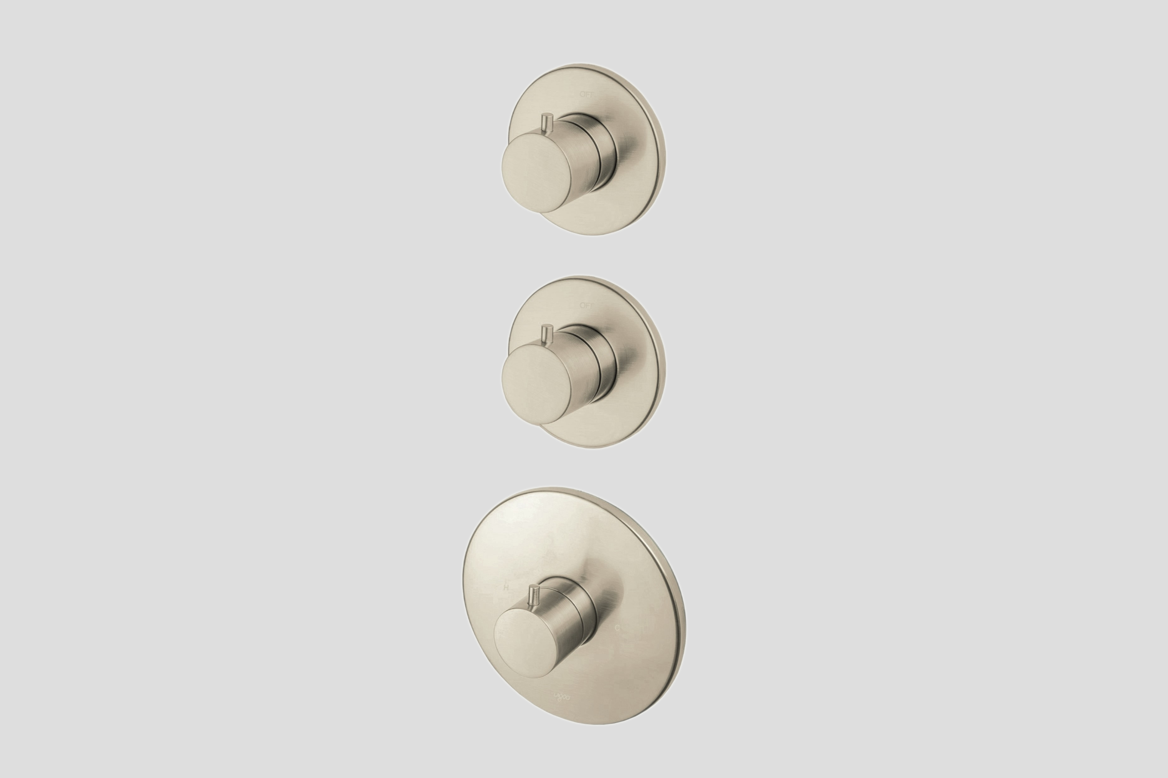 Lagoo Garda inbouw thermostaat met 2 stopkranen afb.deel G2233BN Brushed Nickel