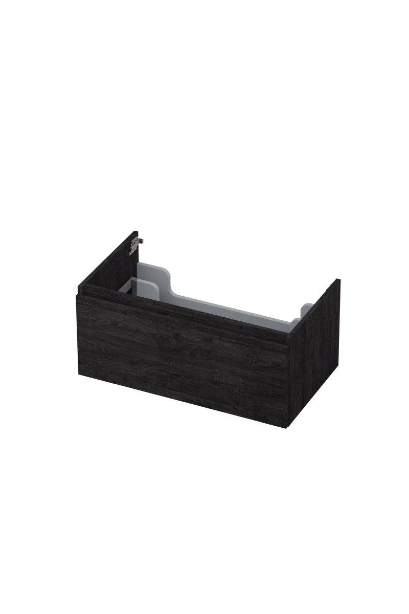 INK onderk. 1 lade greepl. met houten keerlijst 1257528 Houtskool eiken H350xB800xD450