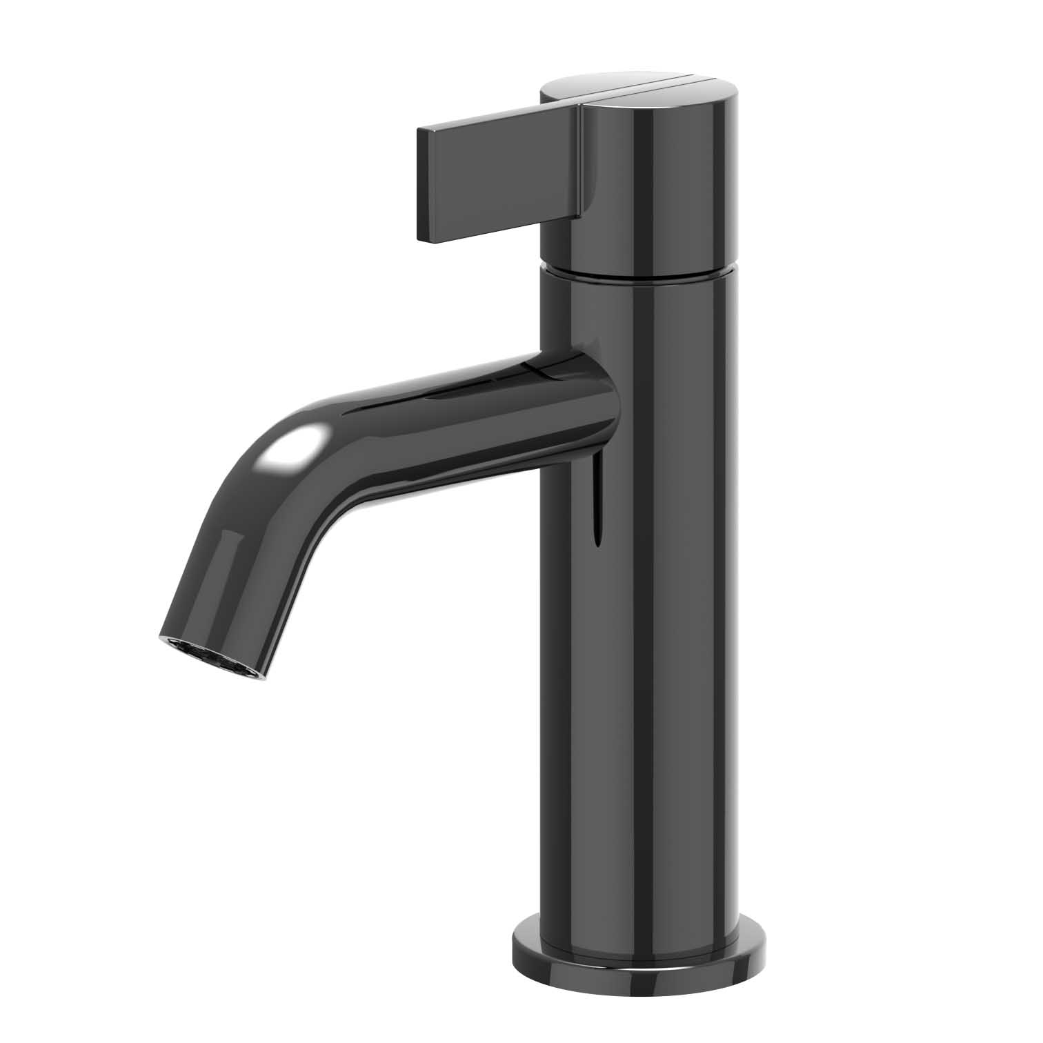 IVY Pact Eenhendel wastafelmengkraan opbouw model S coldstart 6101007 Zwart chroom PVD